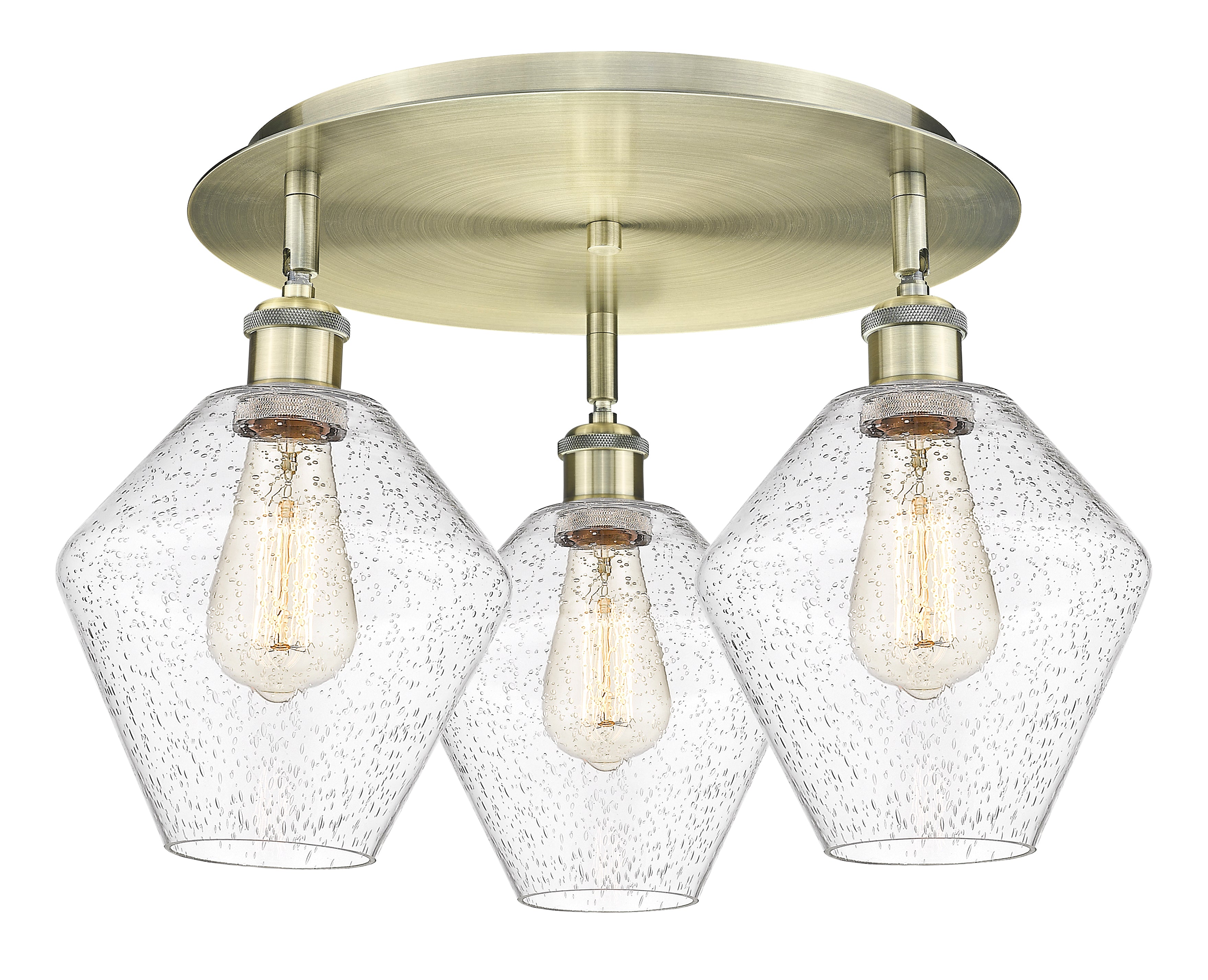 Ballston Semi-Flush Mount Satin Nickel Finish
