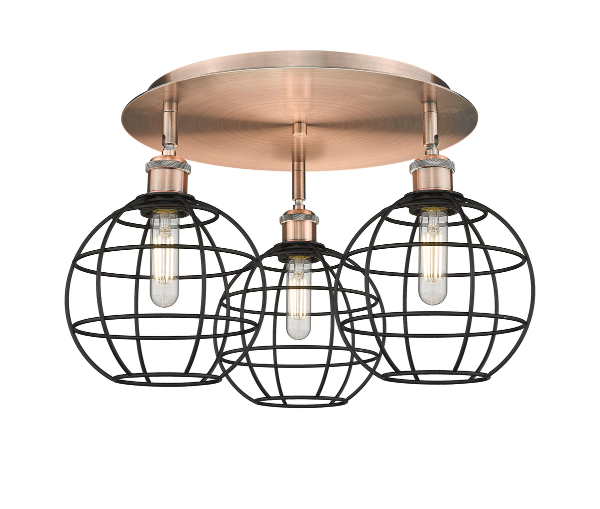 Lake Placid 20-Inch 3-Light Semi-Flush Mount