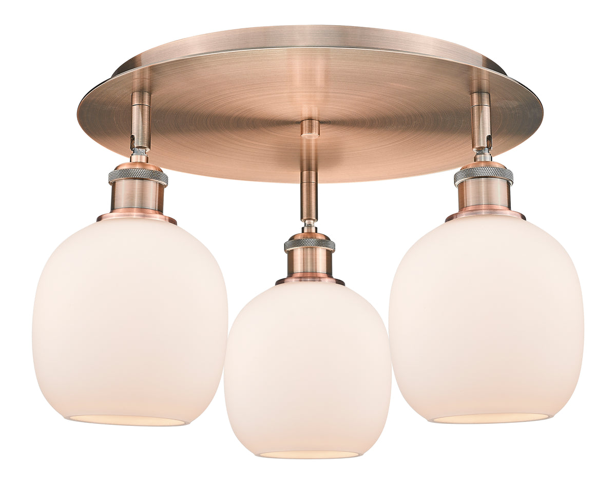 Belfast 18-Inch 3-Light Semi-Flush Mount Dimmable