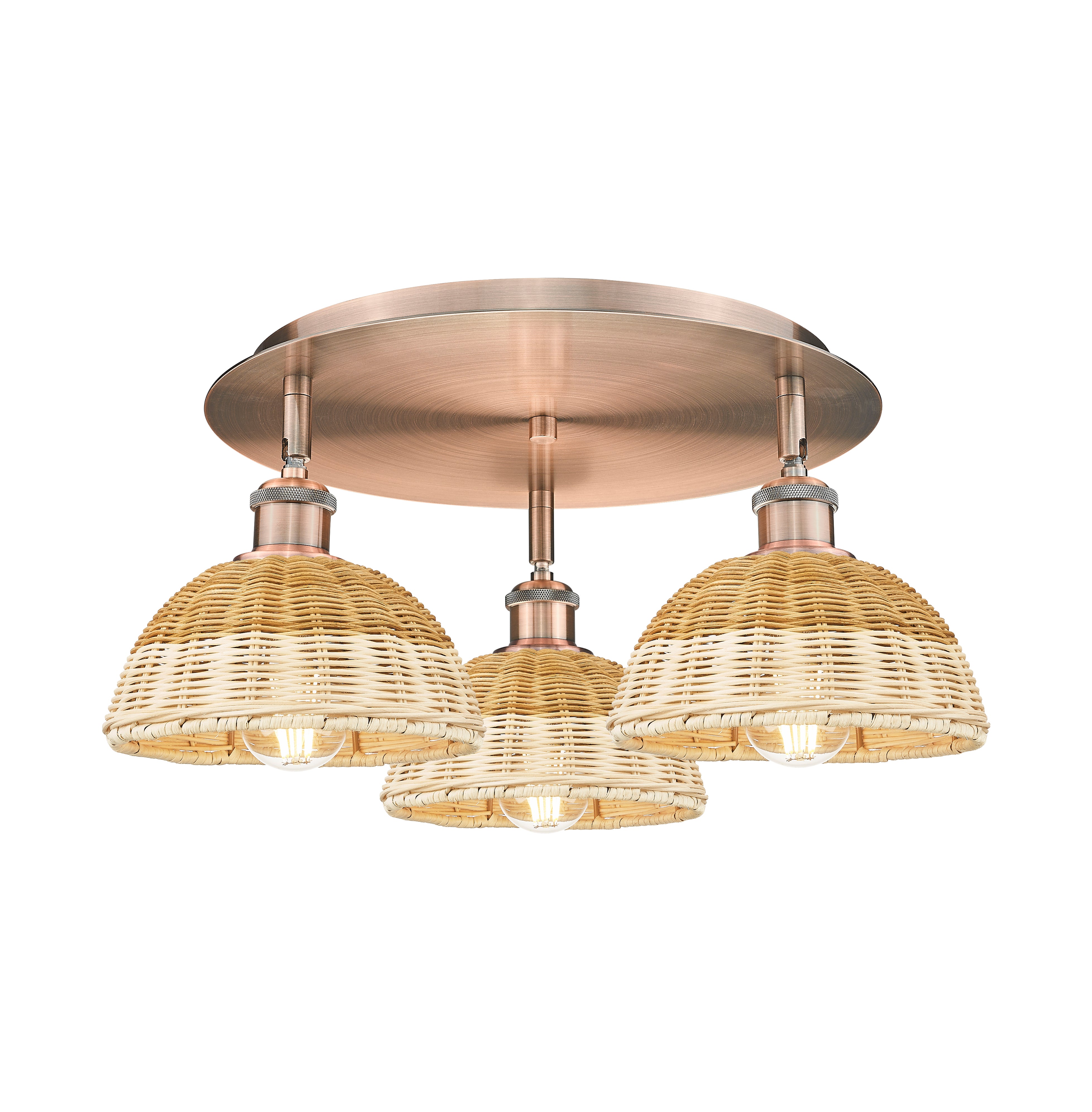 Ballston Semi-Flush Satin Nickel Brass