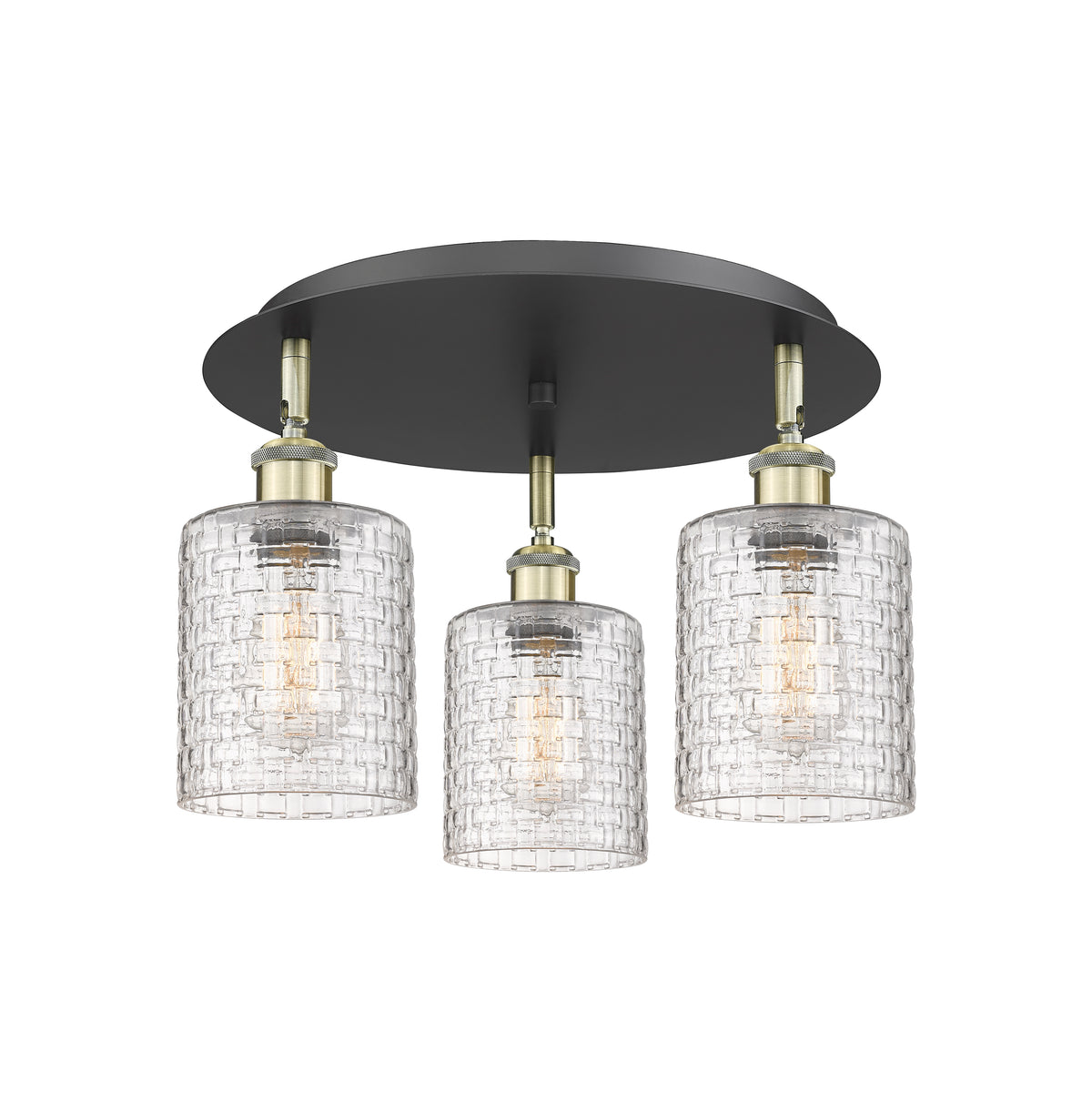 Cobbleskill 17-Inch 3-Light Semi-Flush Mount