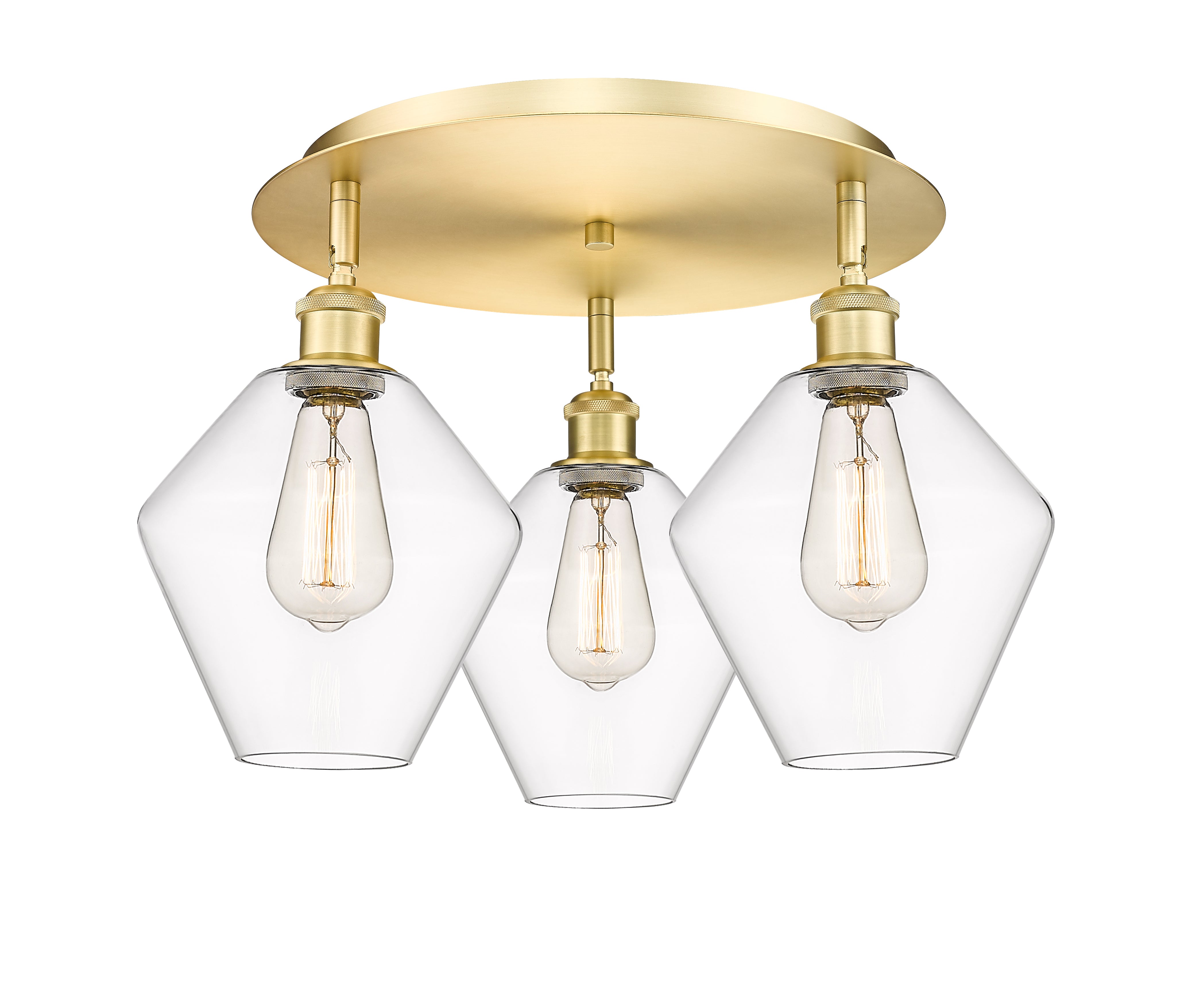 Ballston Semi-Flush Mount Satin Nickel Finish