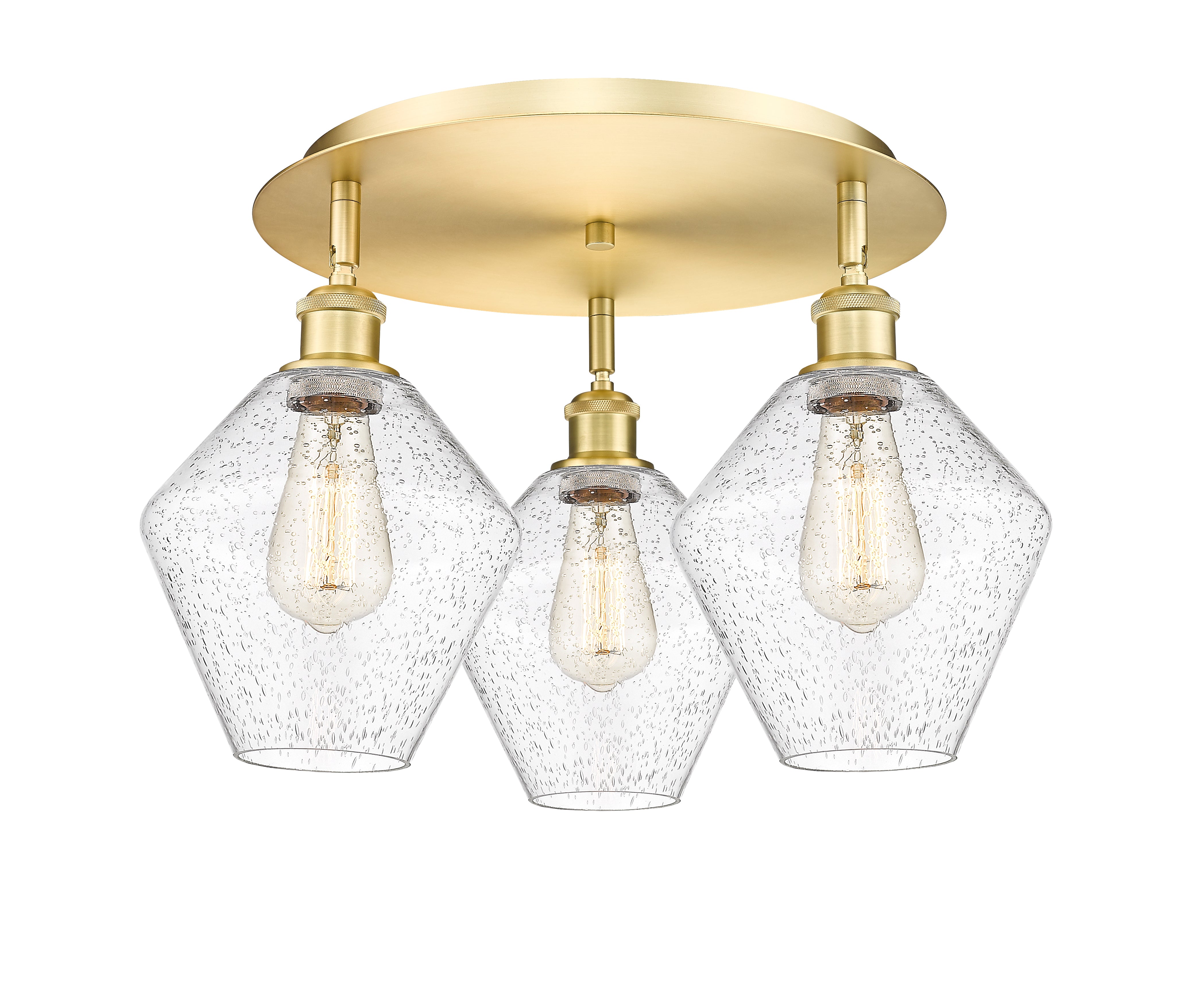 Ballston Semi-Flush Mount Satin Nickel Finish
