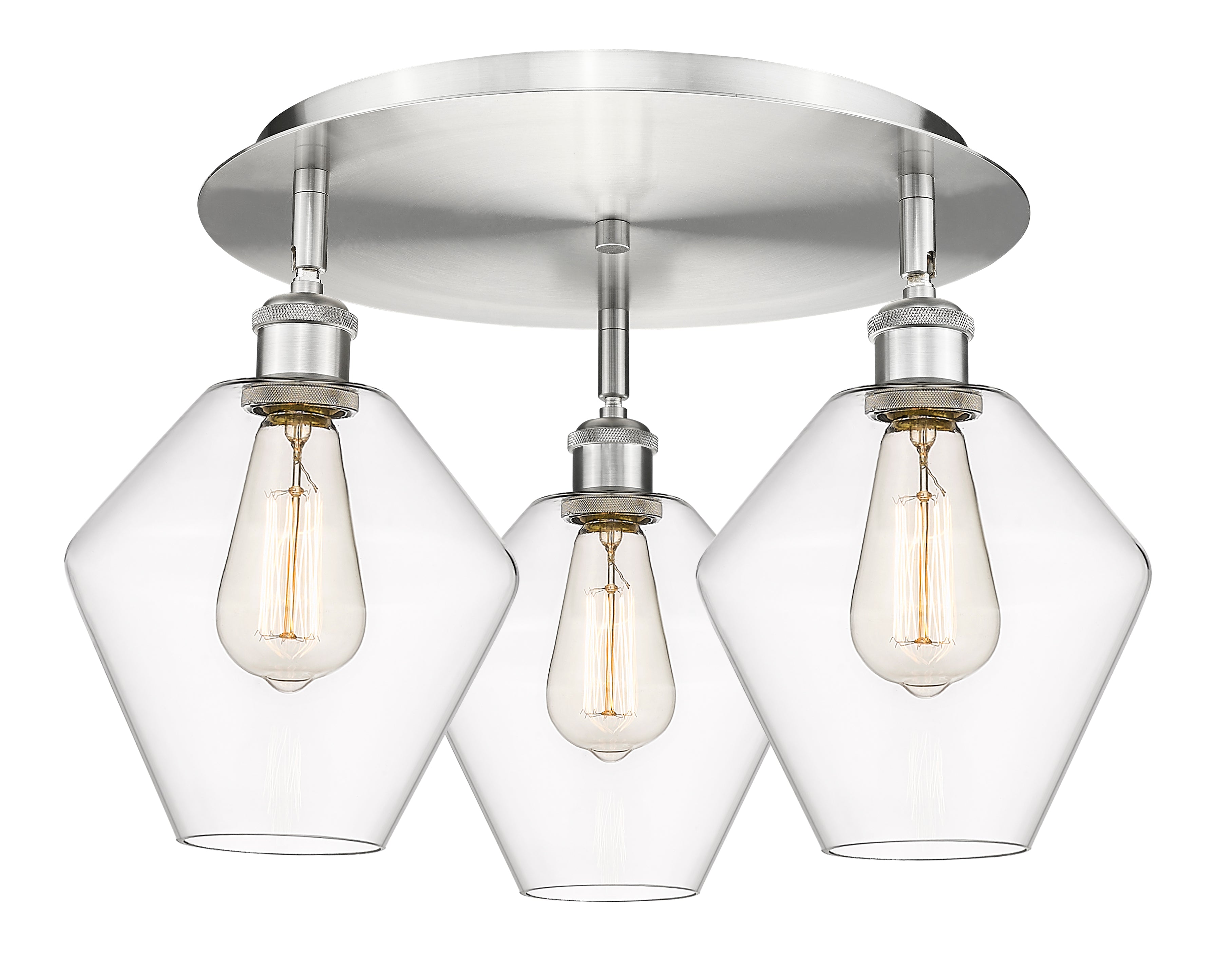 Ballston Semi-Flush Mount Satin Nickel Finish