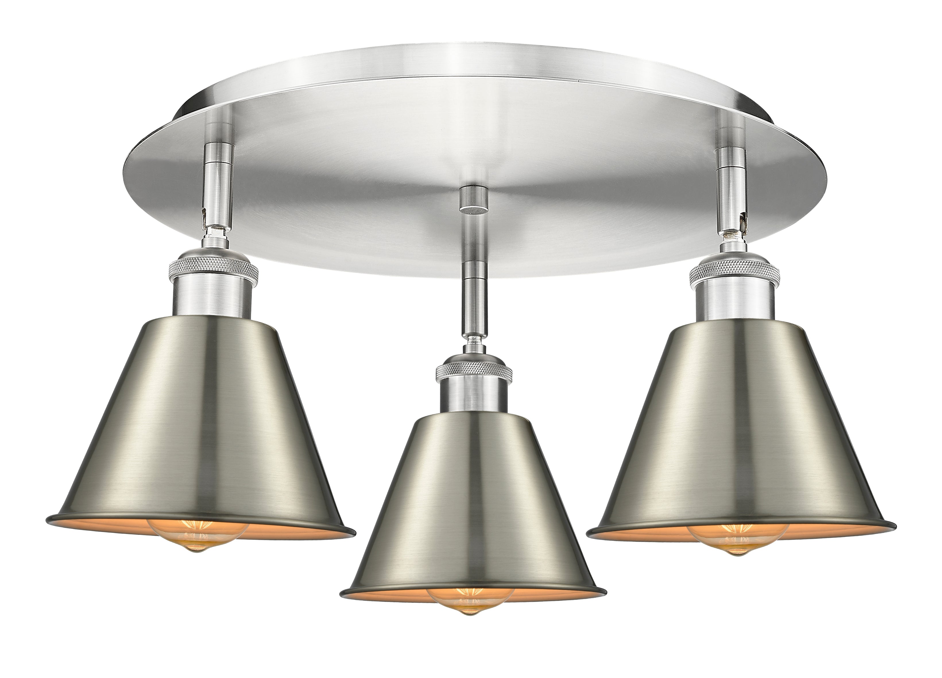 Ballston Semi-Flush Mount Satin Nickel