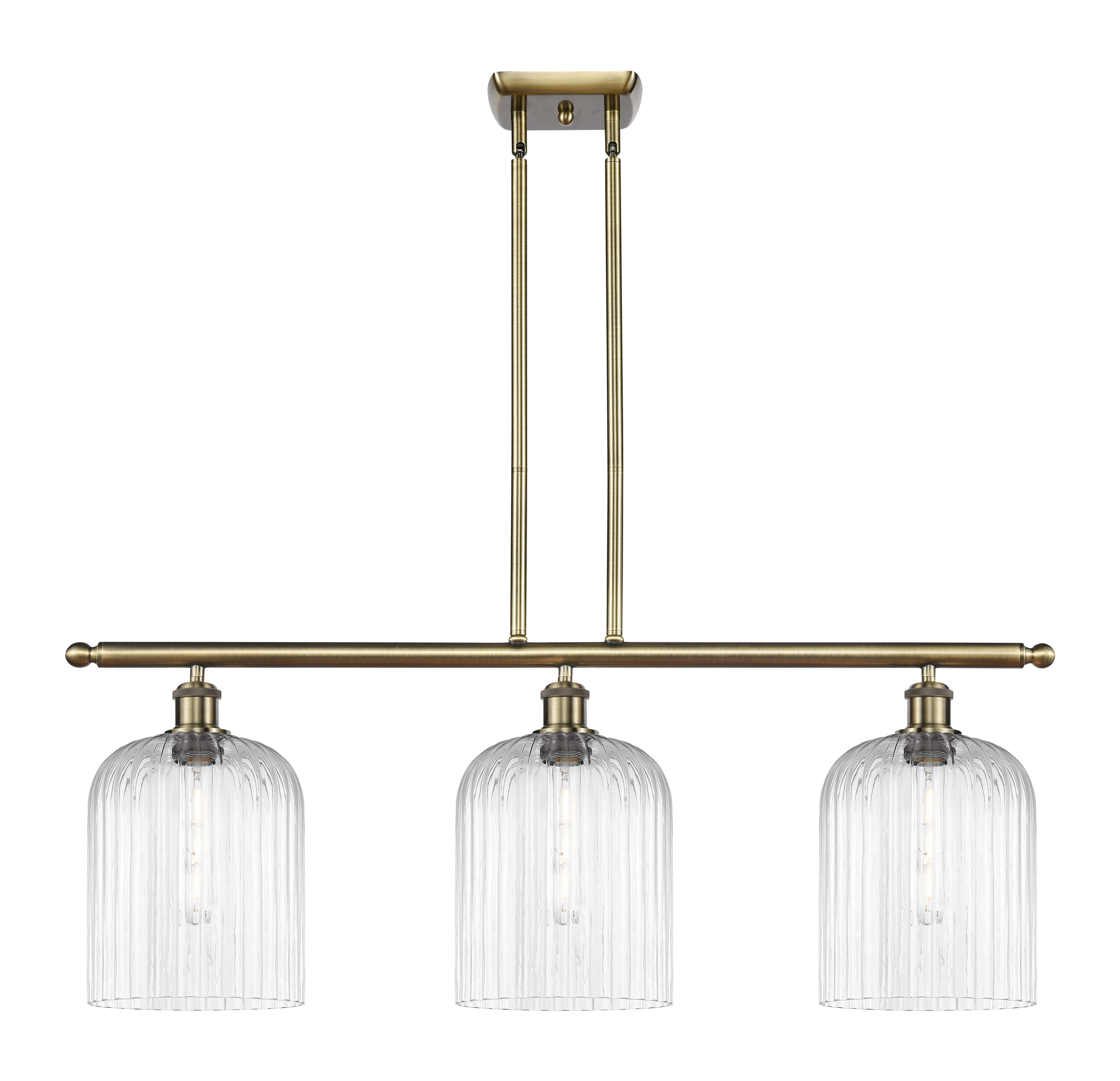 Ballston Island Light Cast Brass Steel Glass