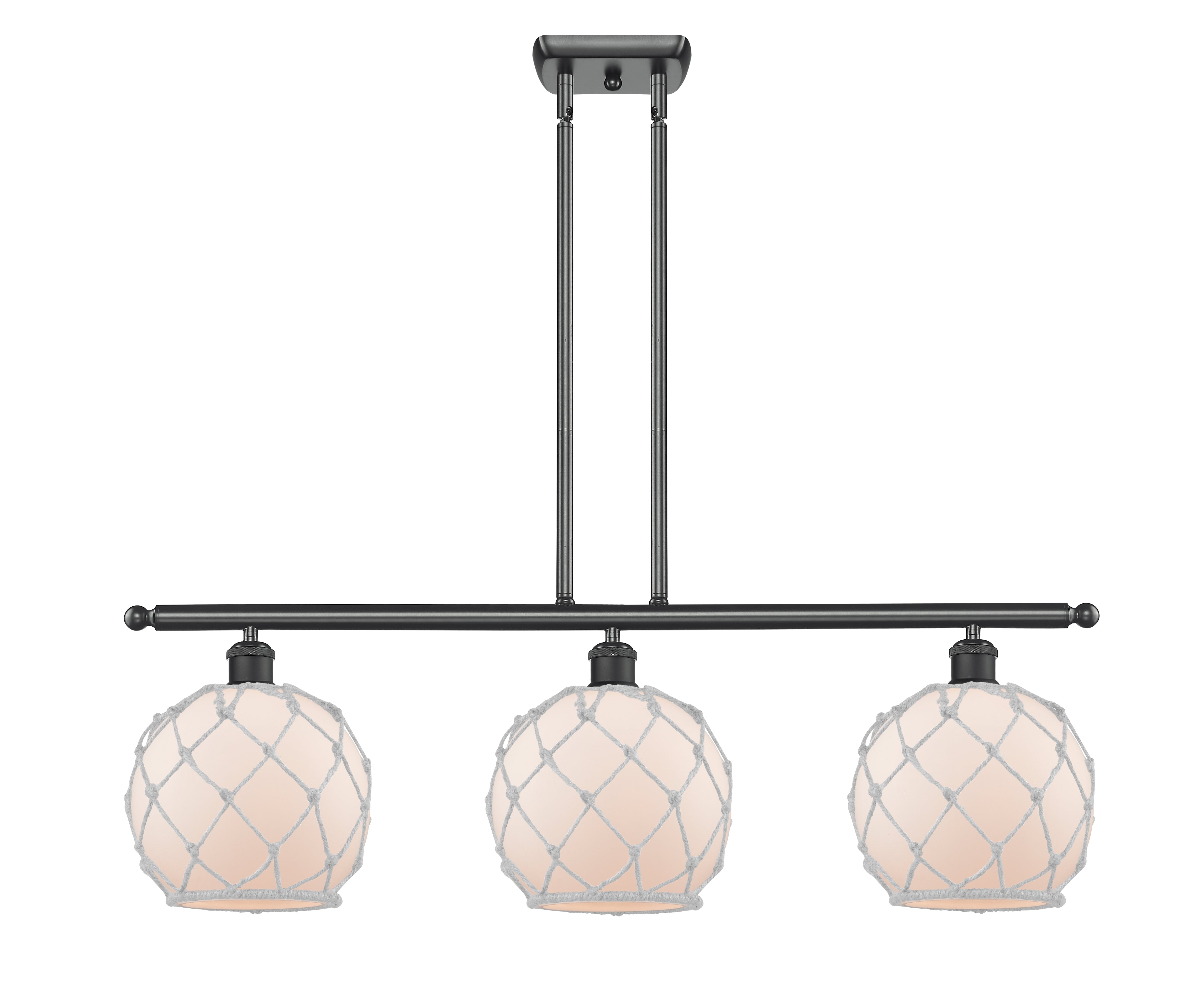 Ballston Island Light Cast Brass Steel Glass