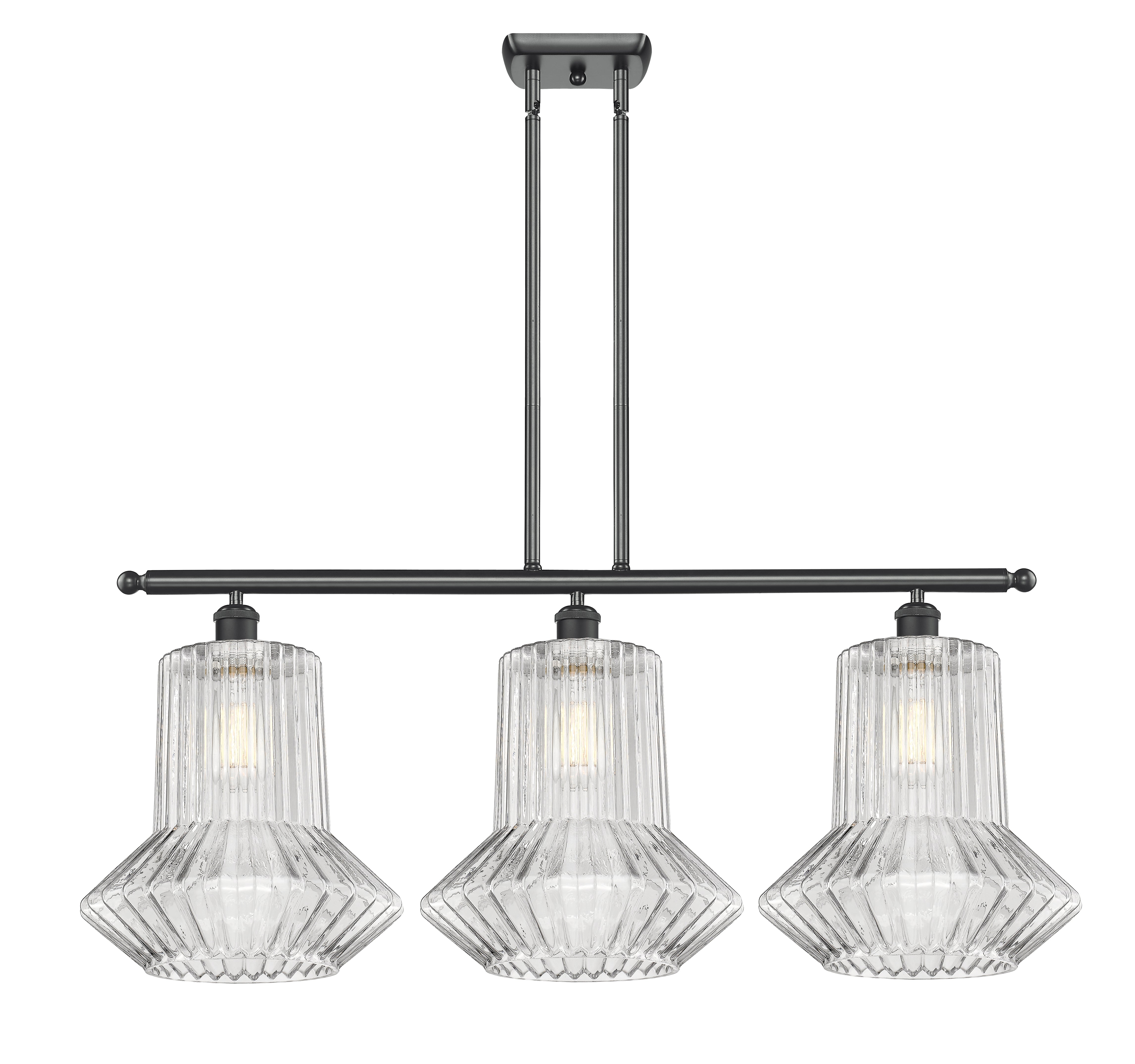 Ballston Island Light Cast Brass Steel Glass