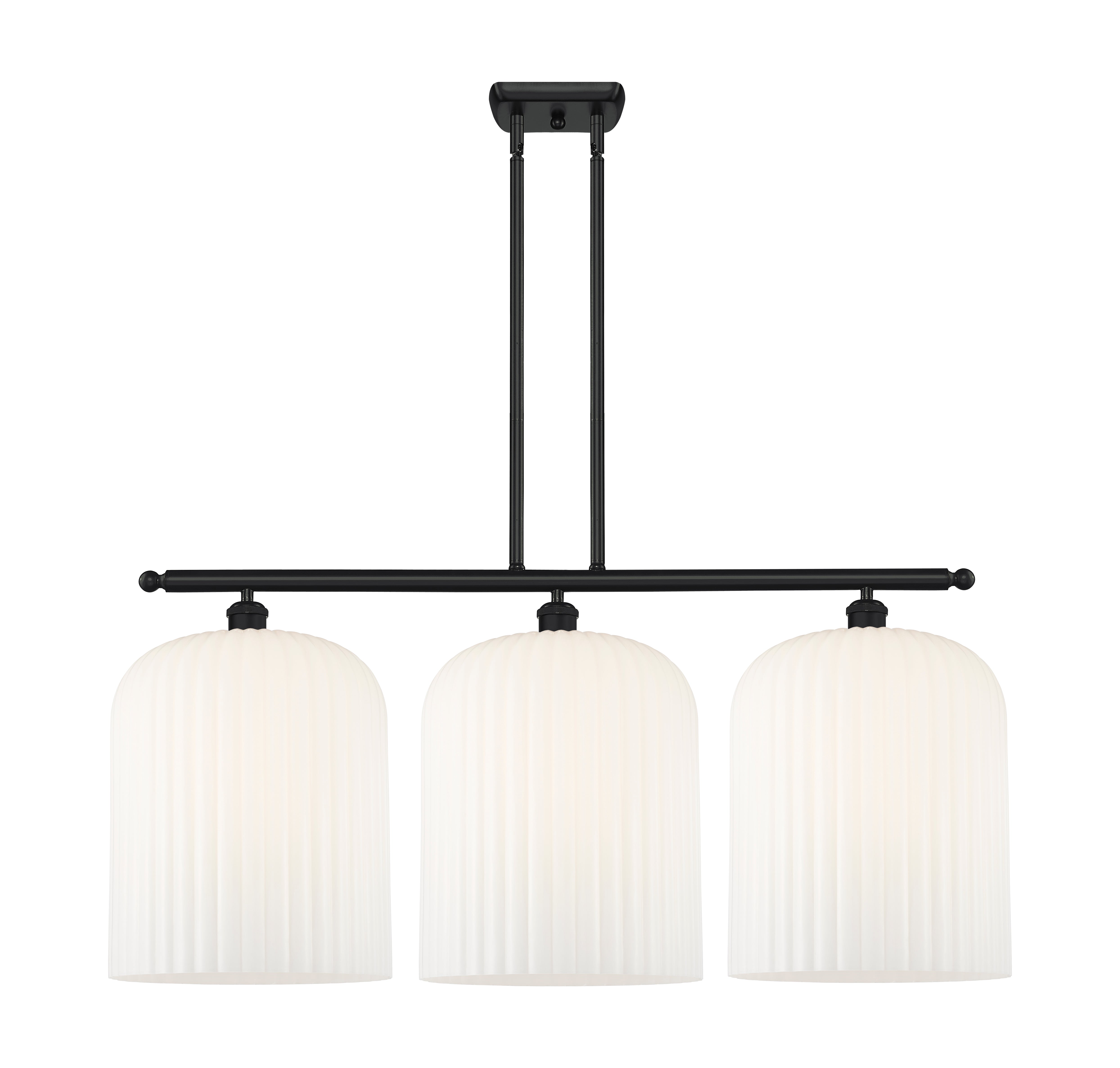 Ballston Island Light Cast Brass Glass Steel