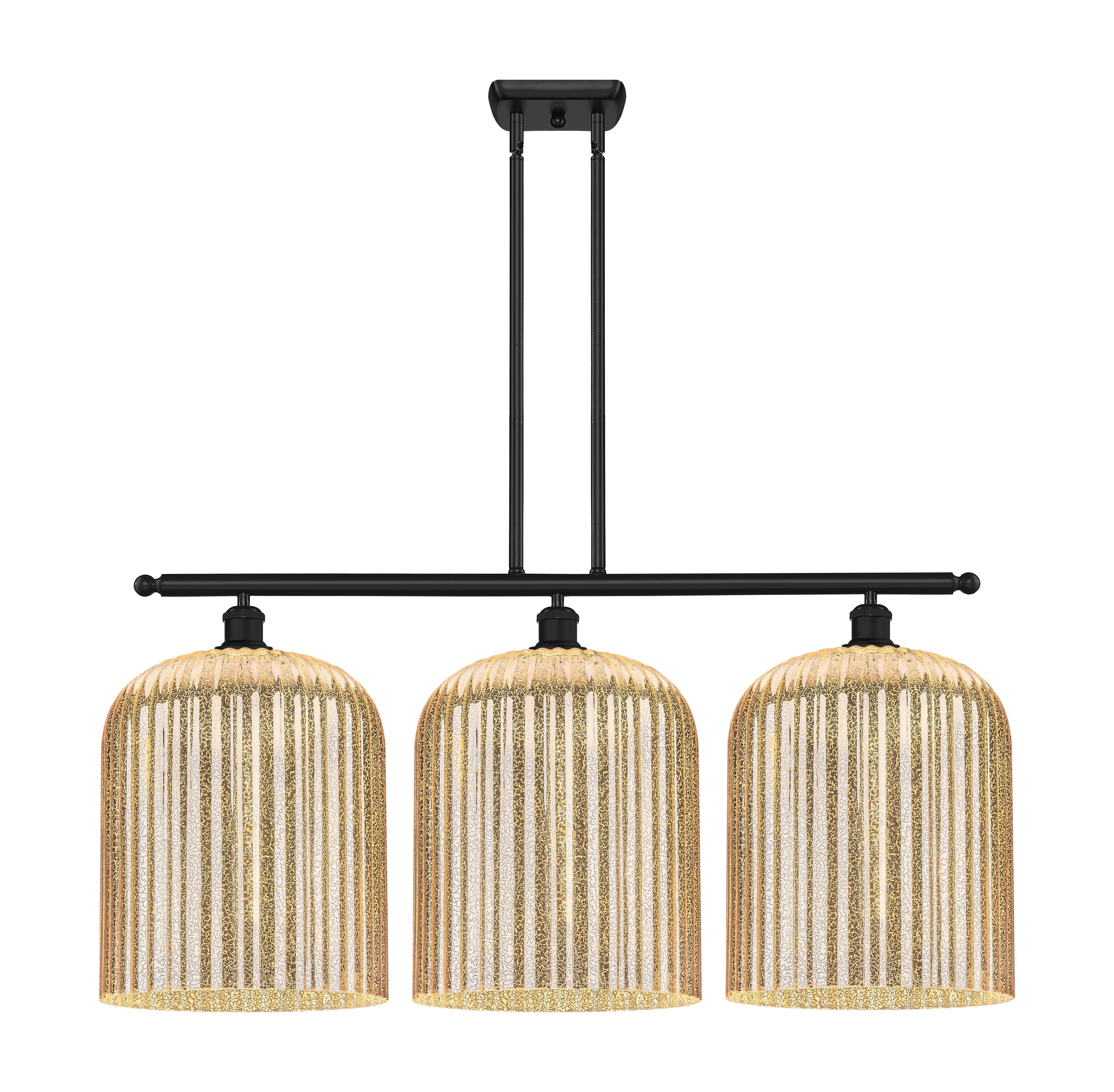 Ballston Island Light Cast Brass Glass Steel