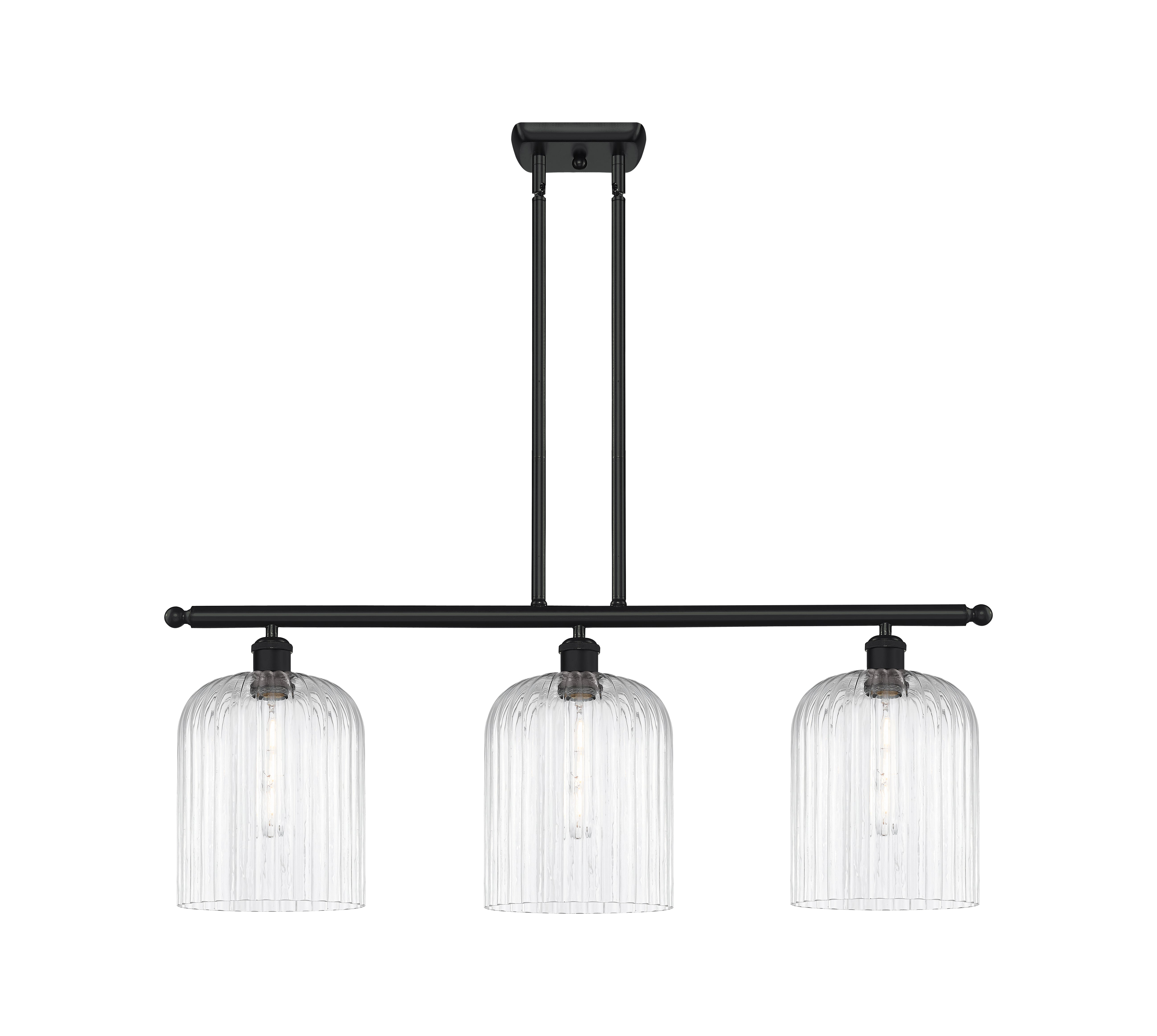 Ballston Island Light Cast Brass Steel Glass