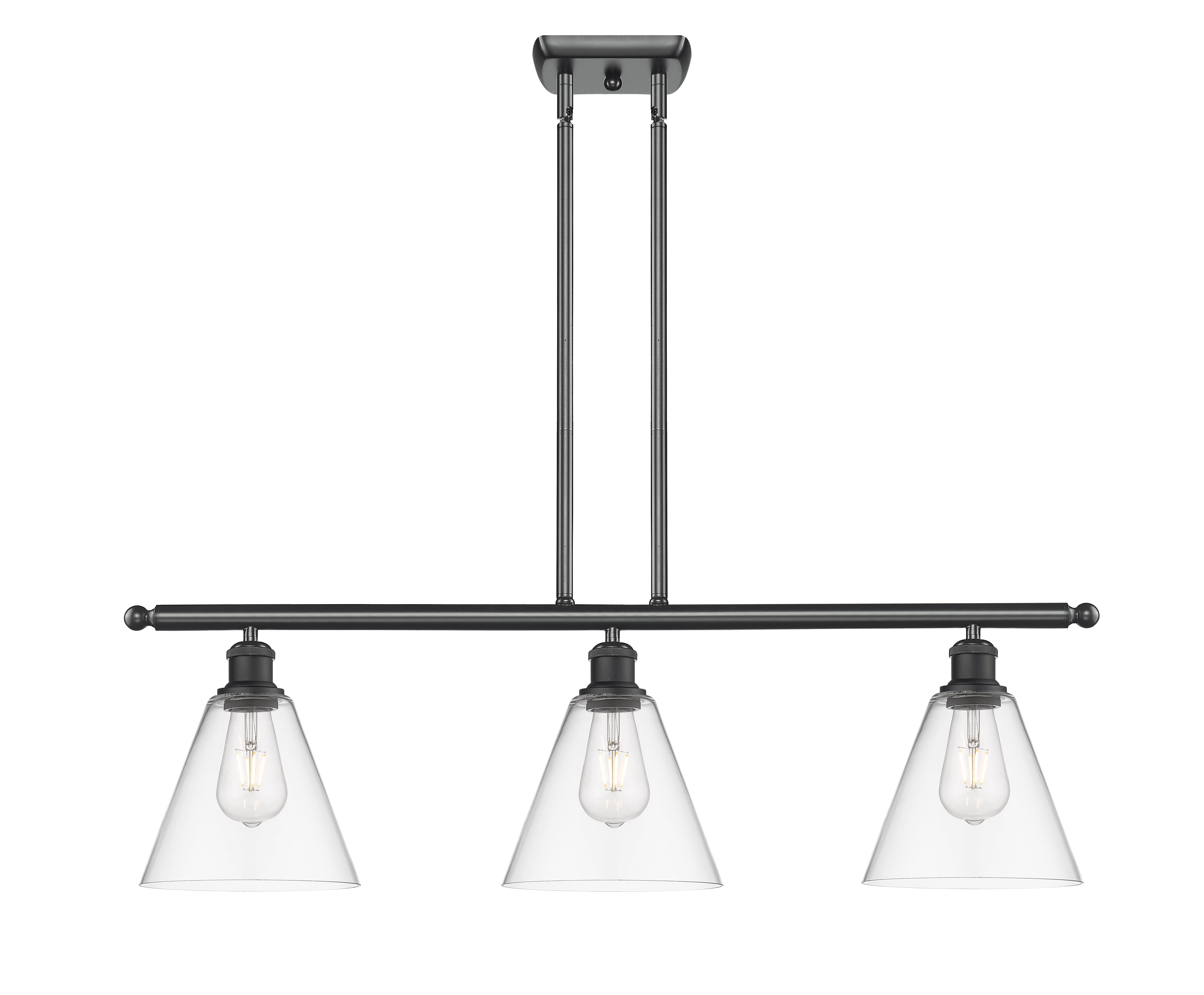 Ballston Island Light Cast Brass Steel Glass