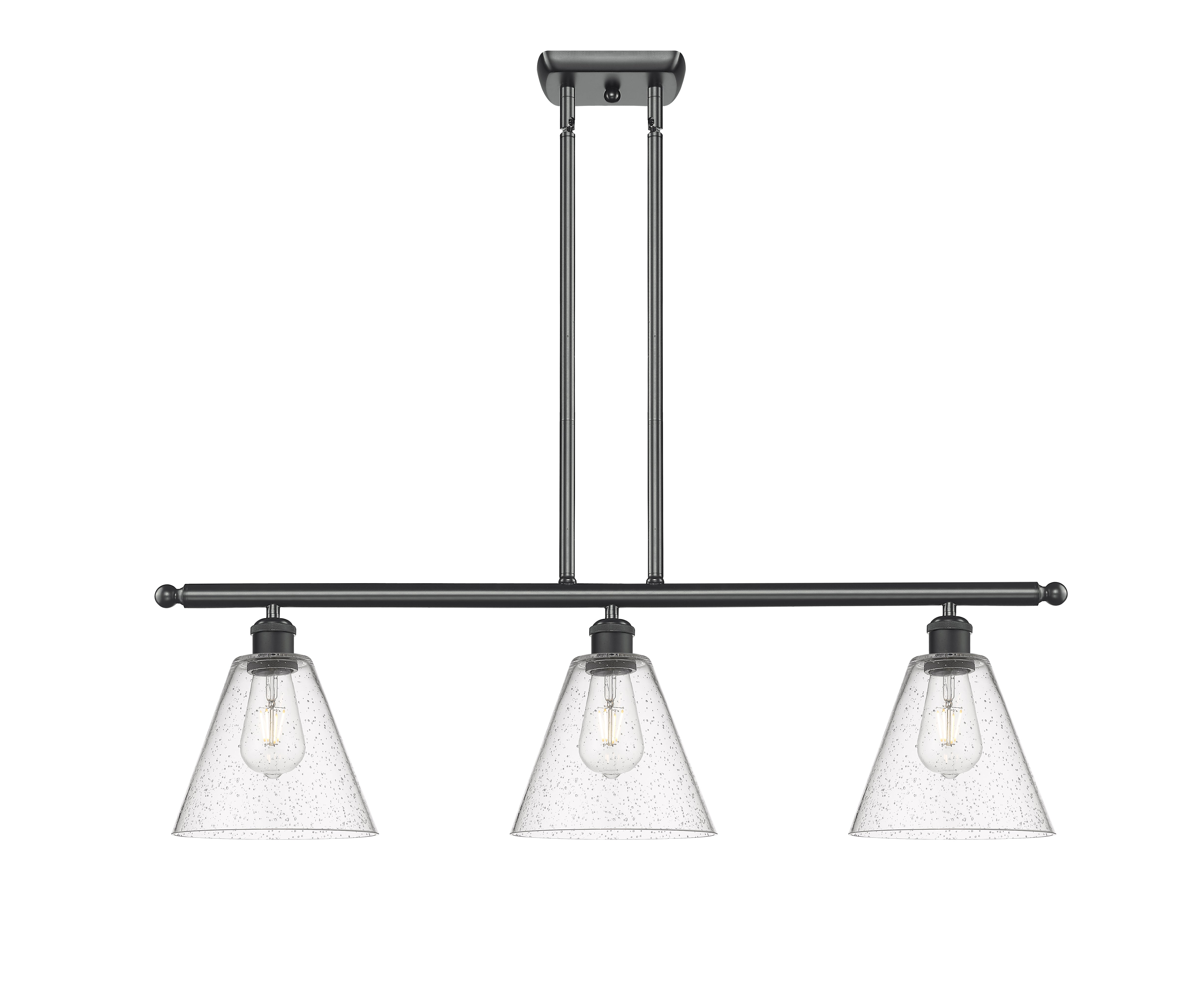 Ballston Island Light Cast Brass Steel Glass