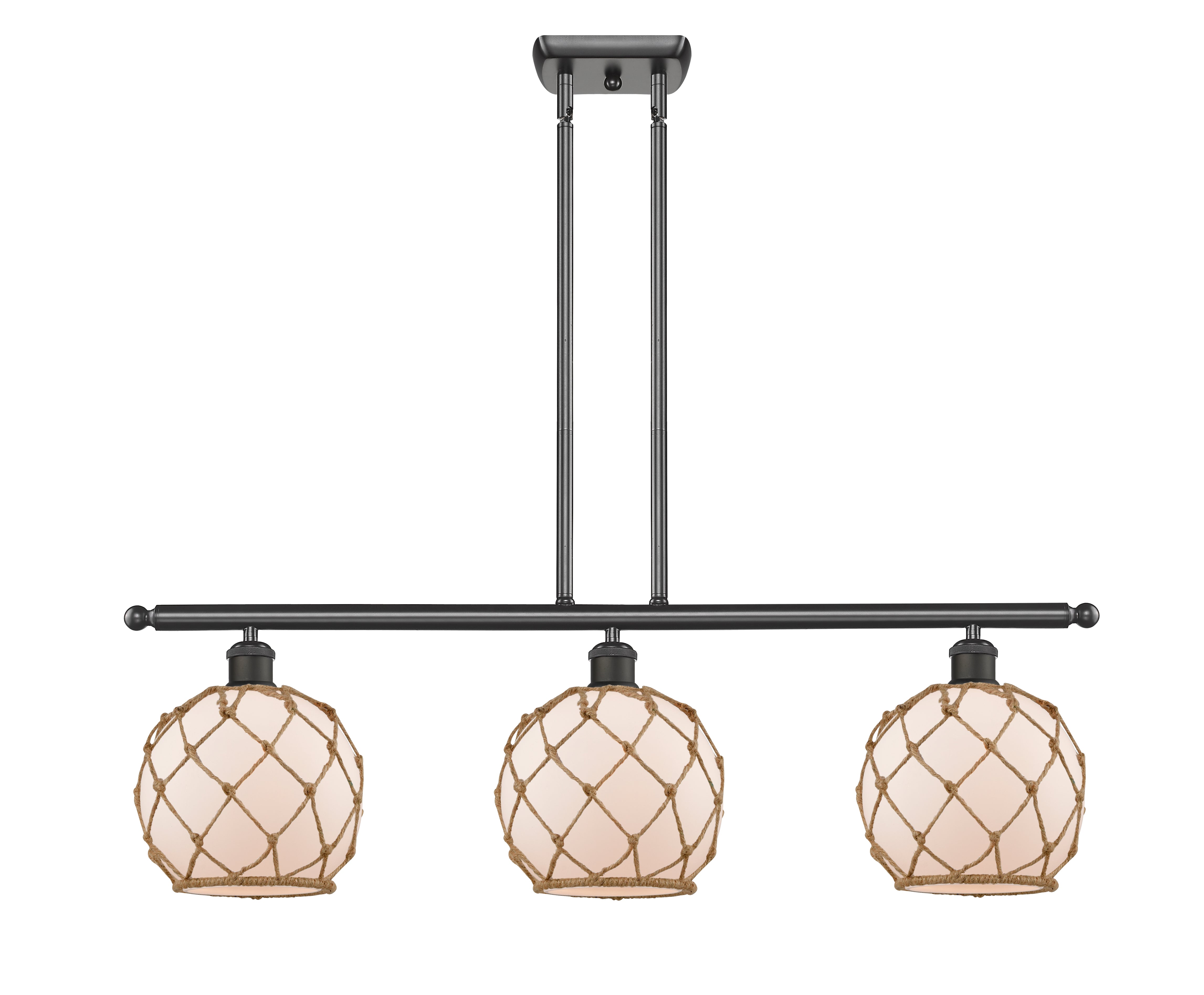Ballston Island Light Cast Brass Steel Glass