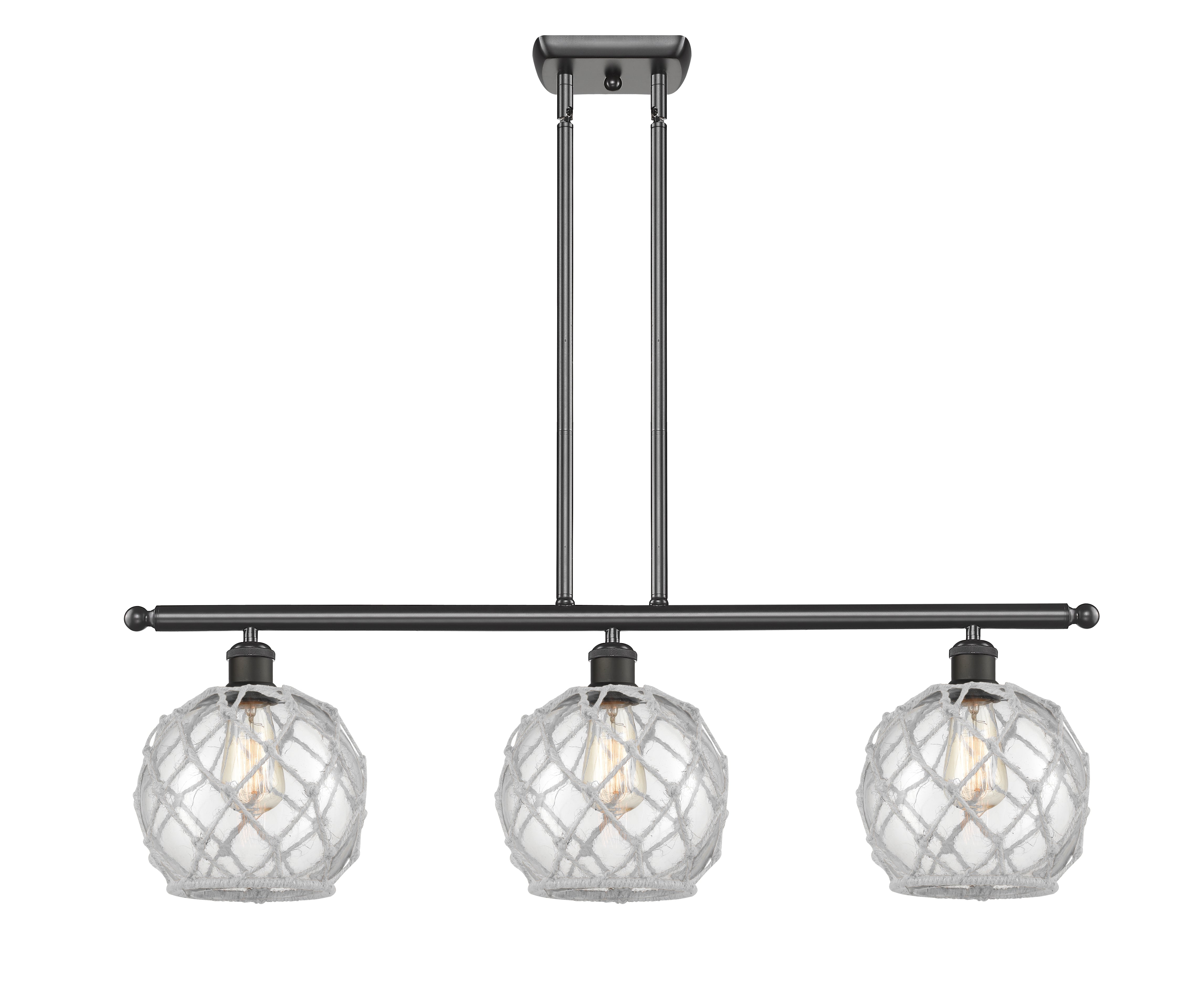 Ballston Island Light Cast Brass Steel Glass