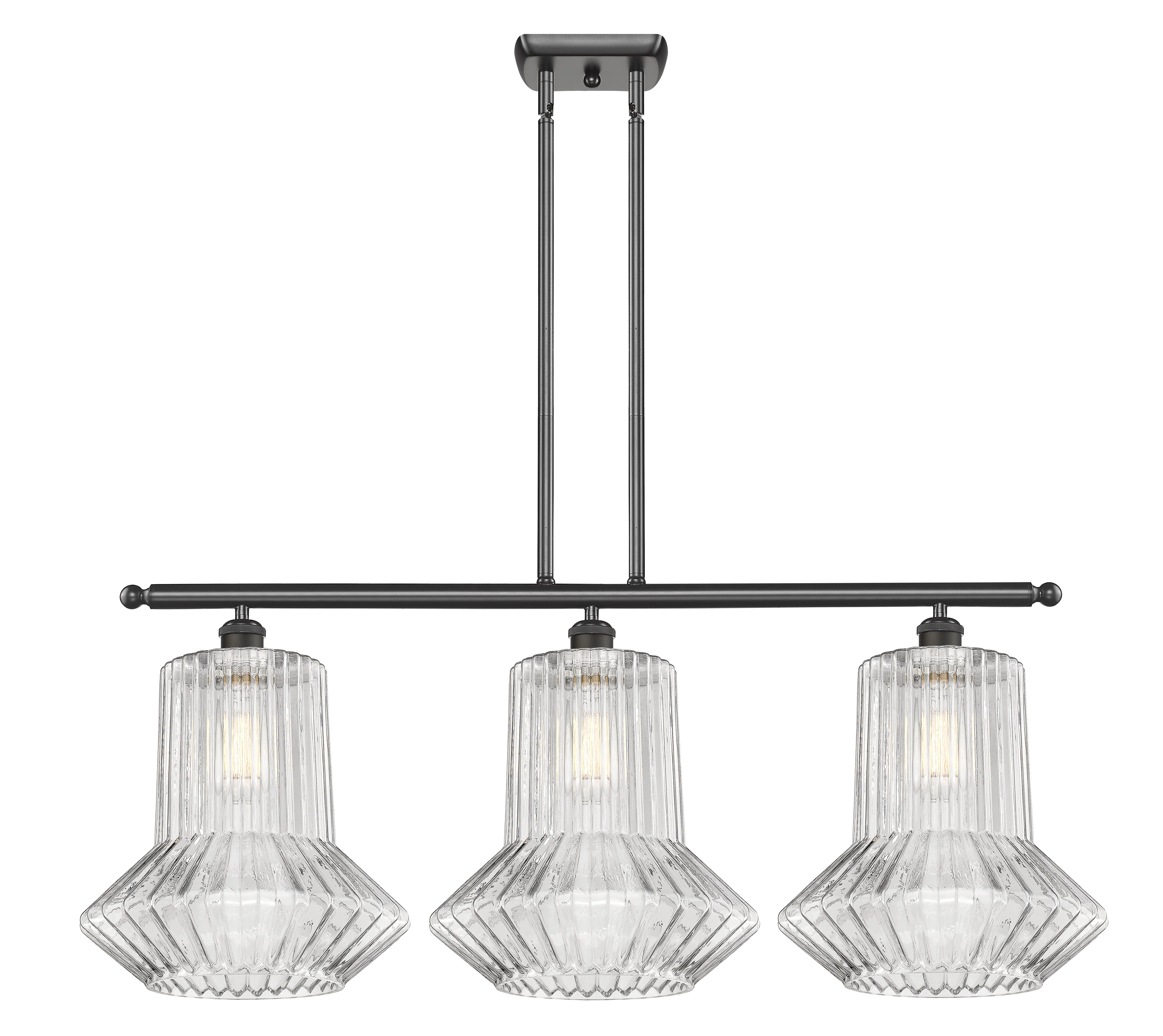Ballston Island Light Cast Brass Steel Glass