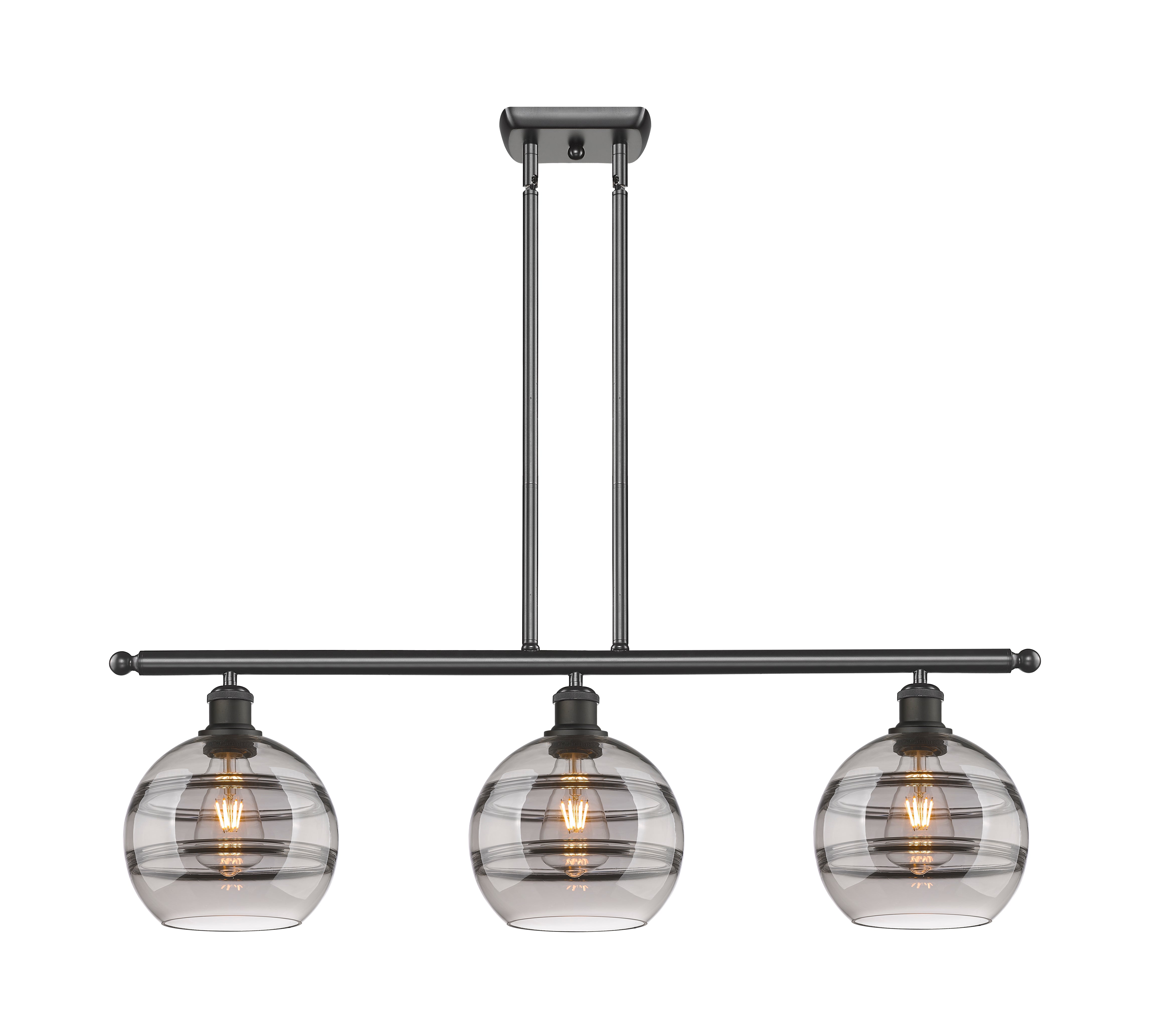 Ballston Island Light Cast Brass Steel Glass