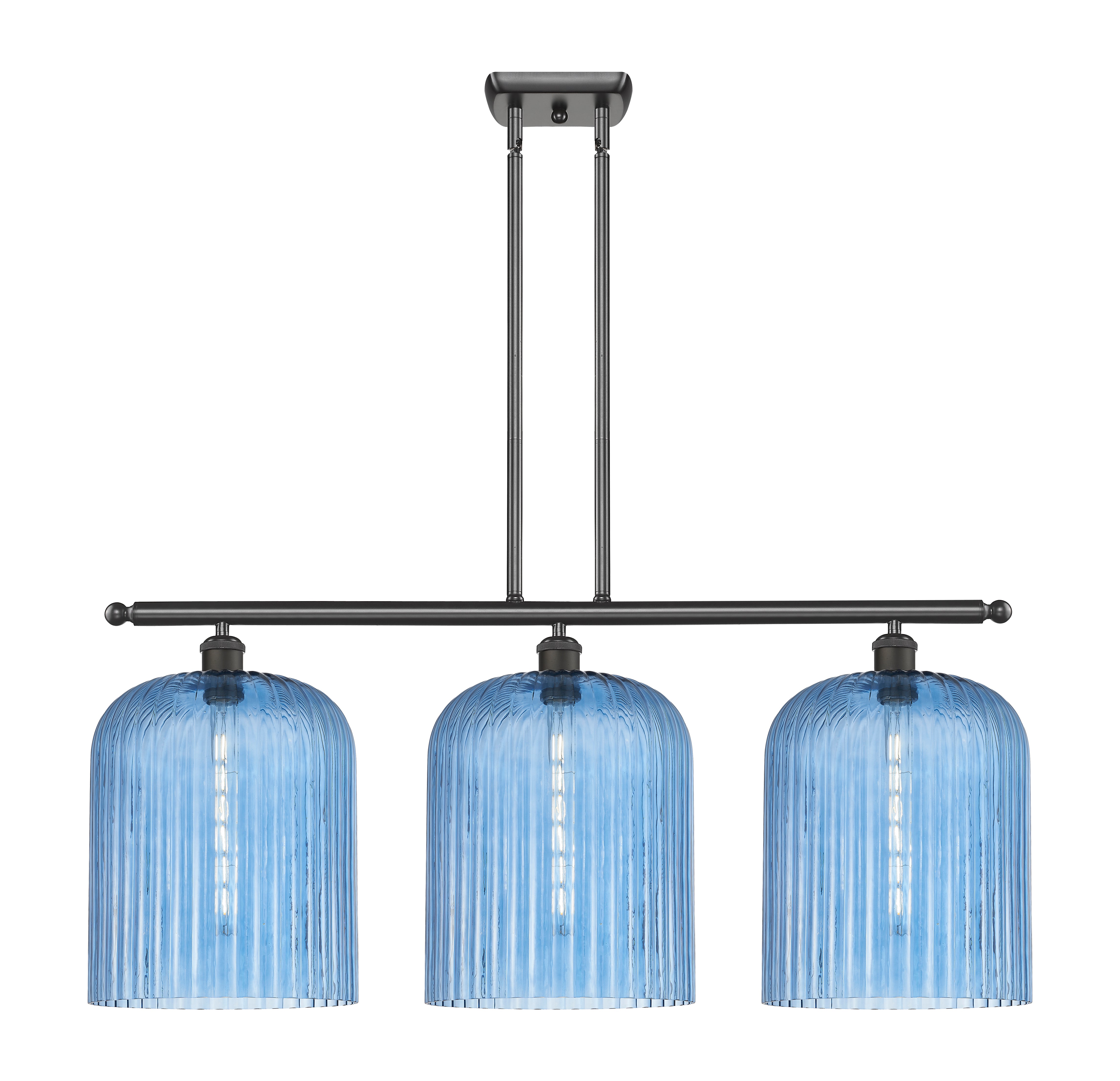 Ballston Island Light Cast Brass Glass Steel
