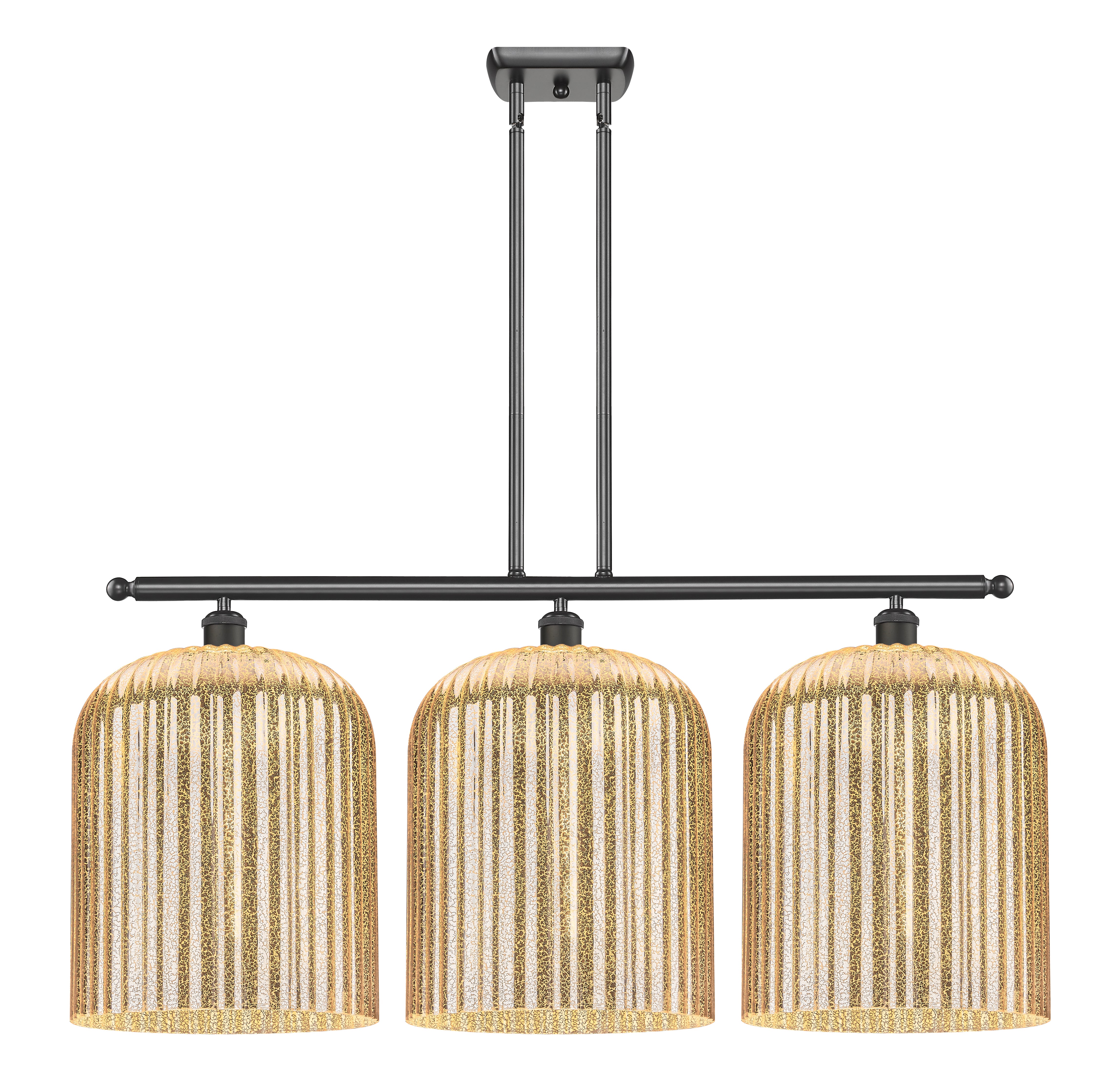 Ballston Island Light Cast Brass Glass Steel