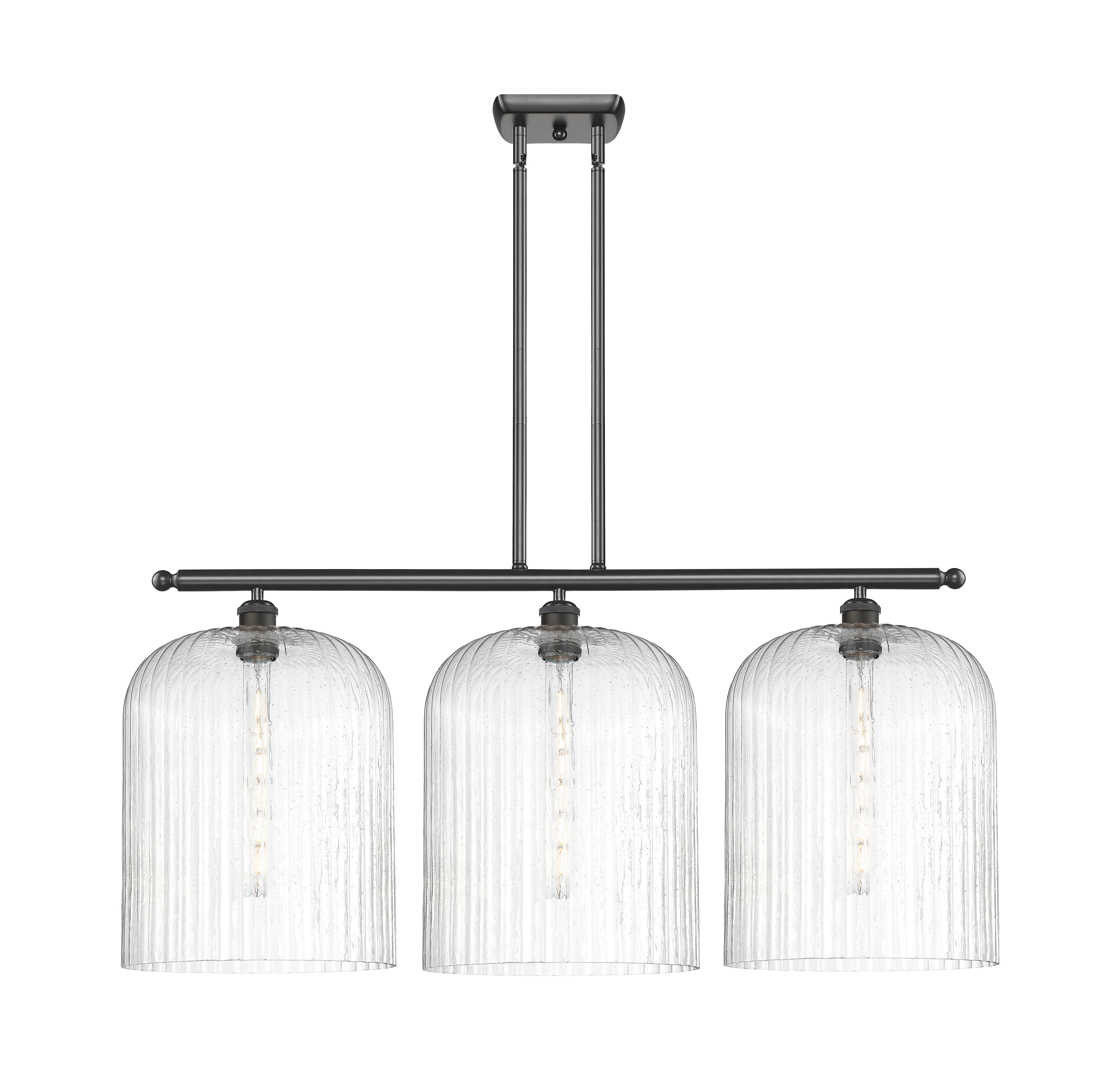 Ballston Island Light Cast Brass Glass Steel