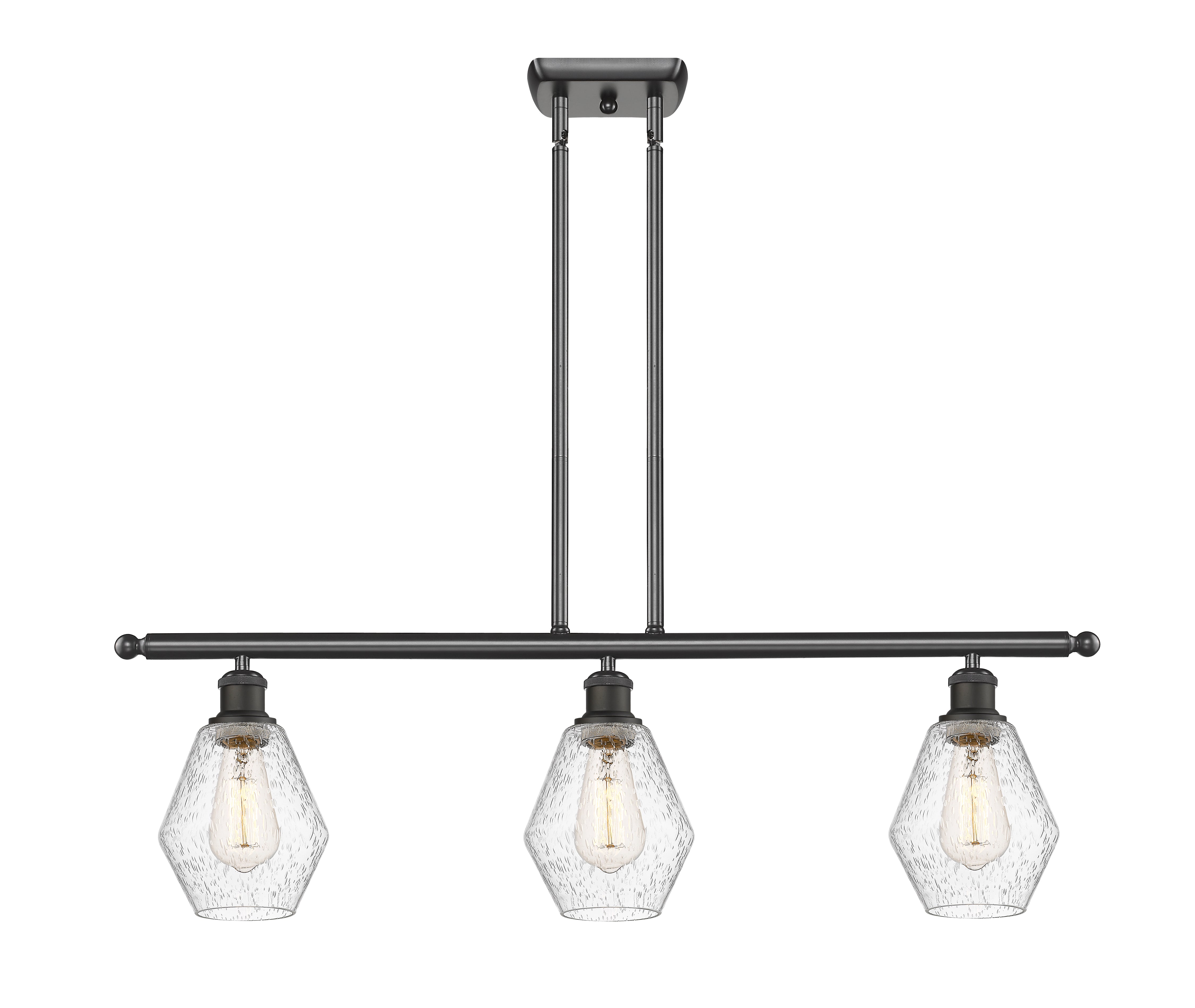 Ballston Island Light Cast Brass Glass Steel
