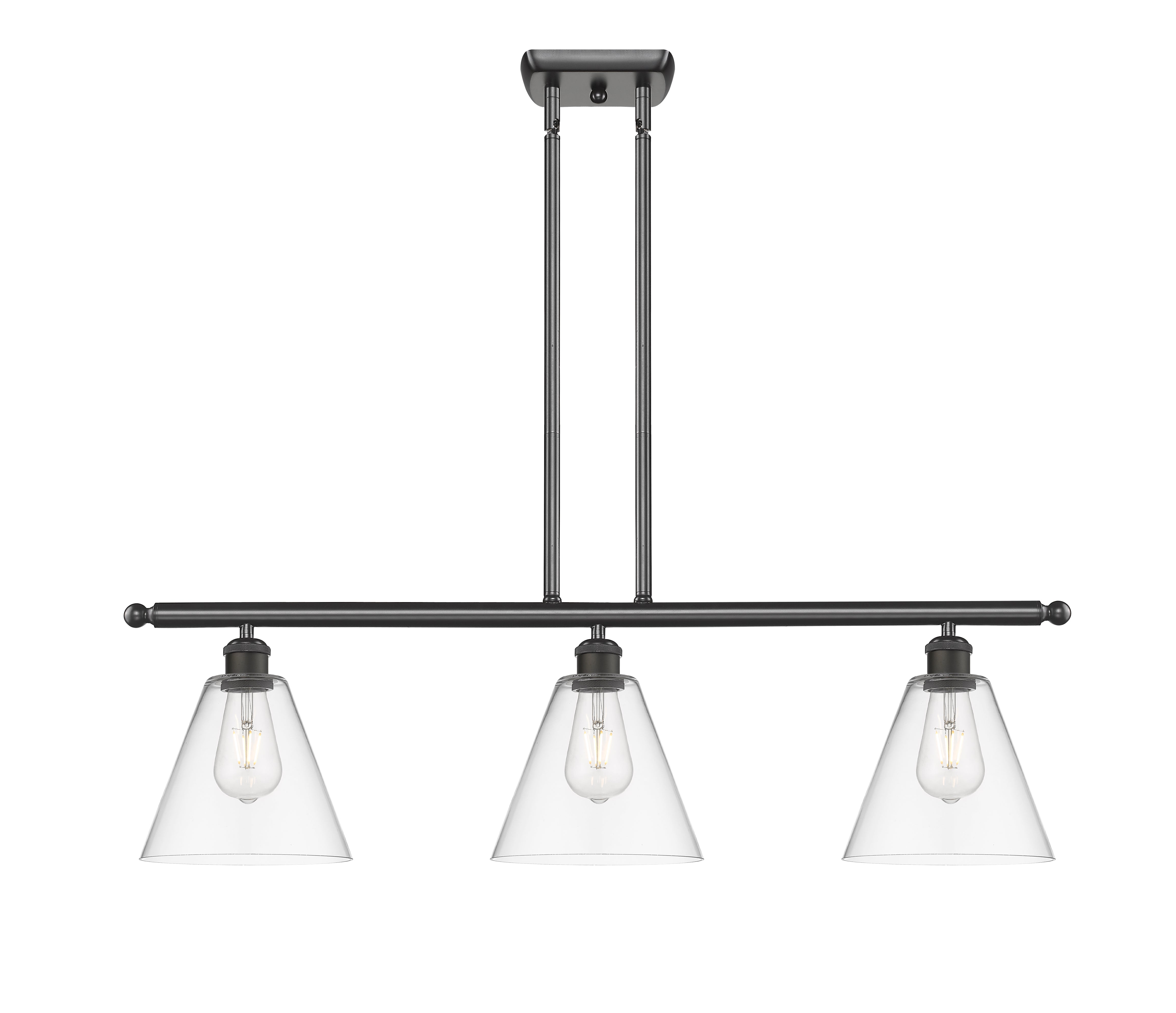 Ballston Island Light Cast Brass Steel Glass