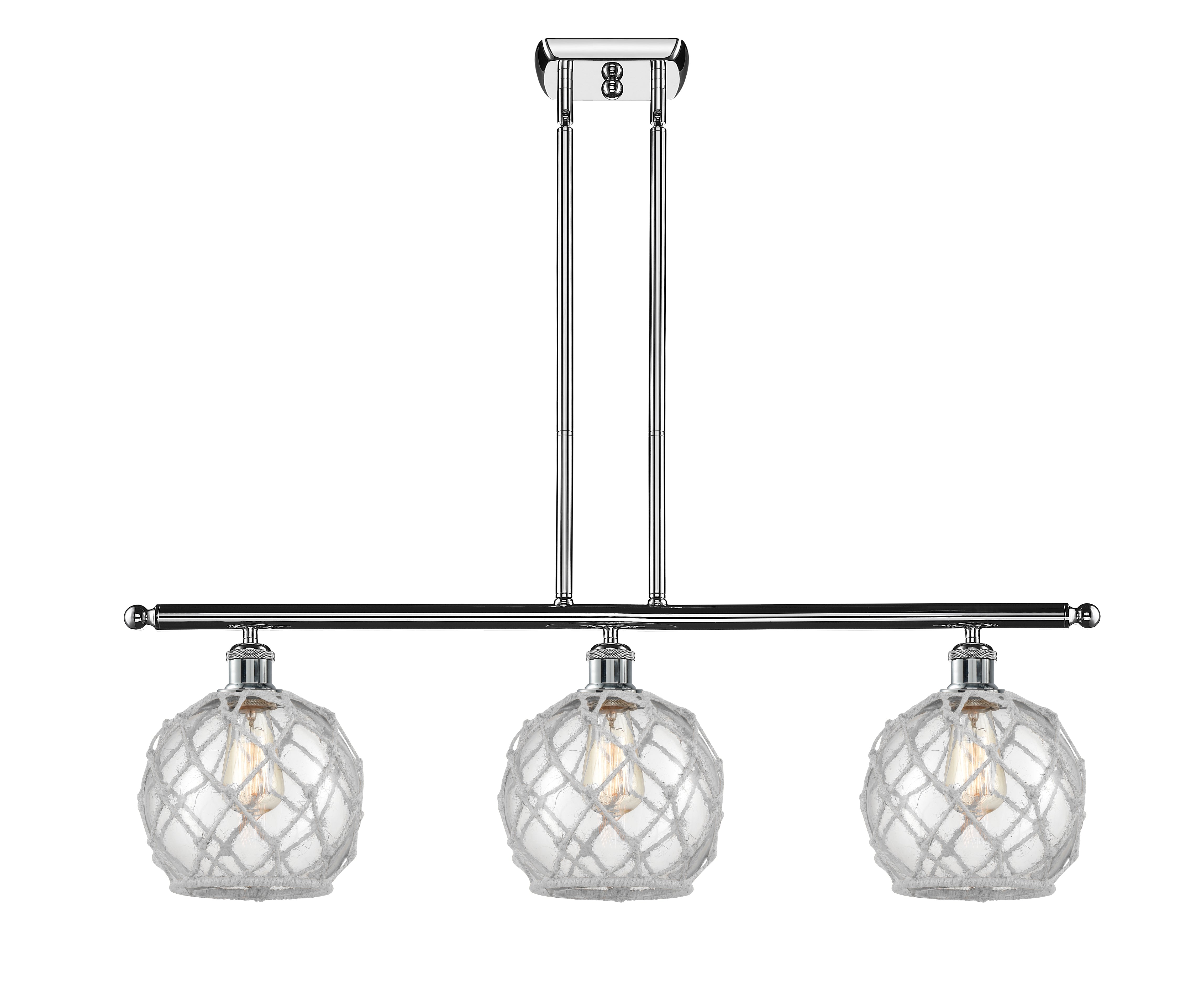 Ballston Island Light Cast Brass Steel Glass