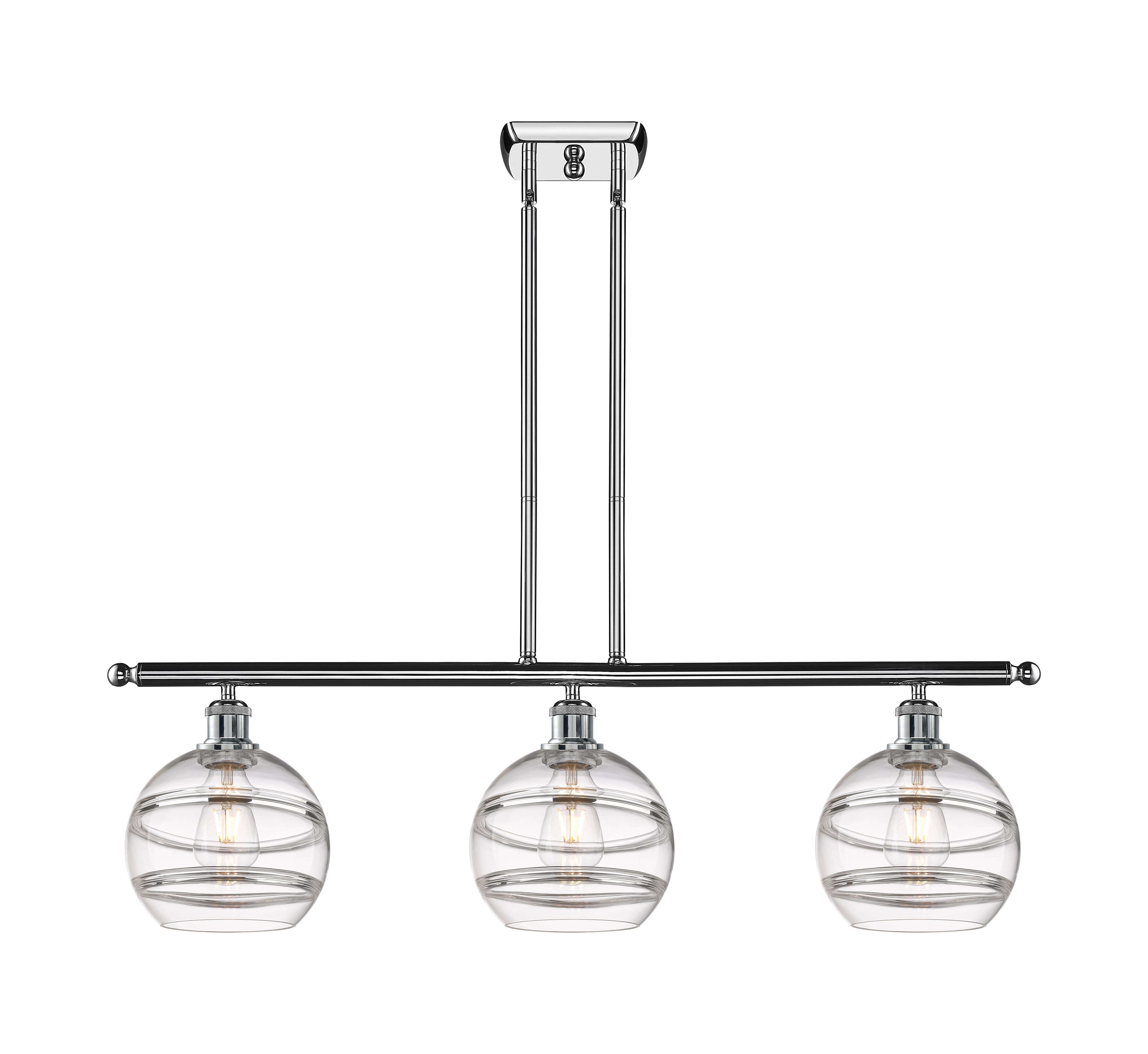 Ballston Island Light Cast Brass Steel Glass