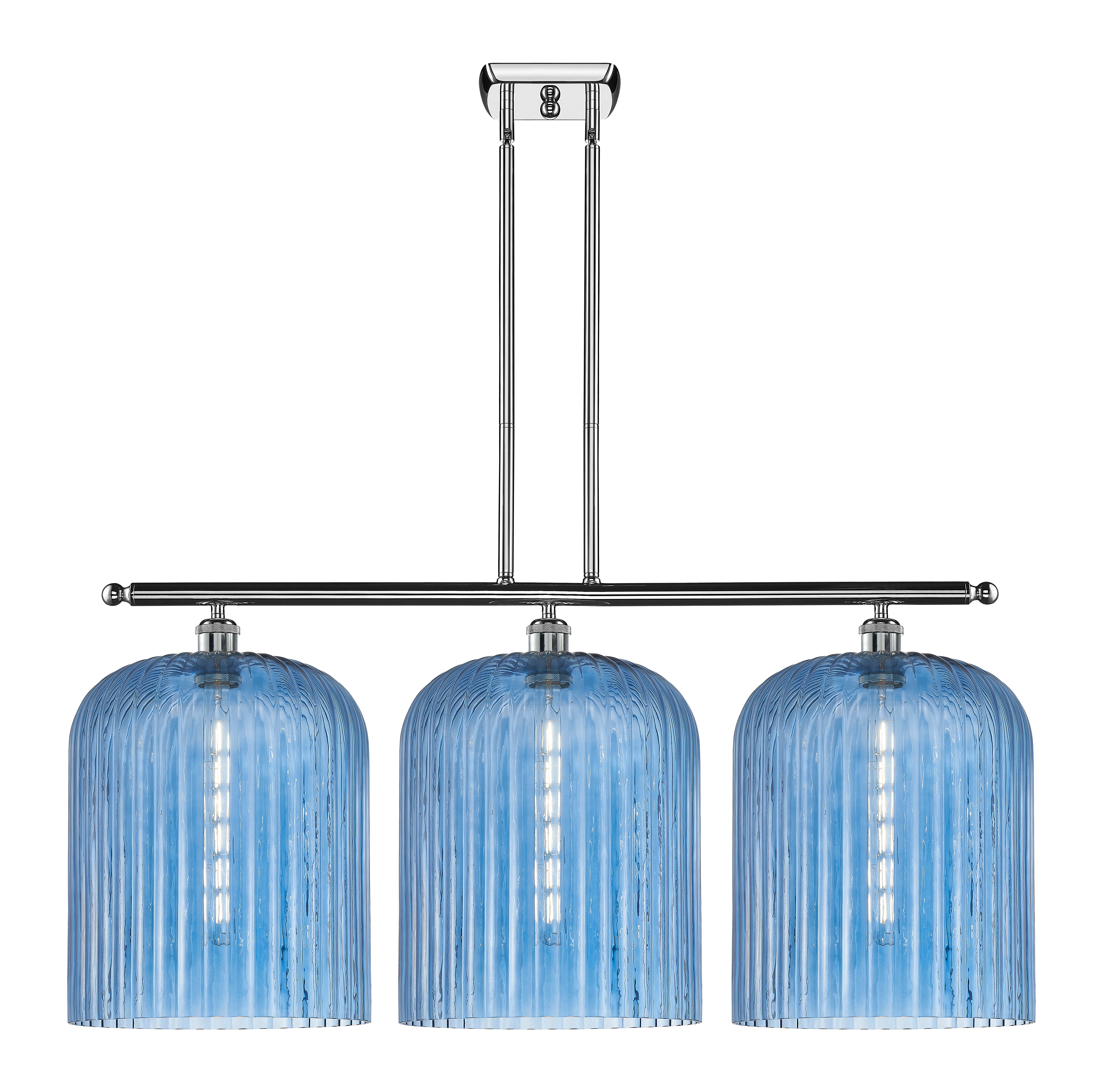 Ballston Island Light Cast Brass Glass Steel