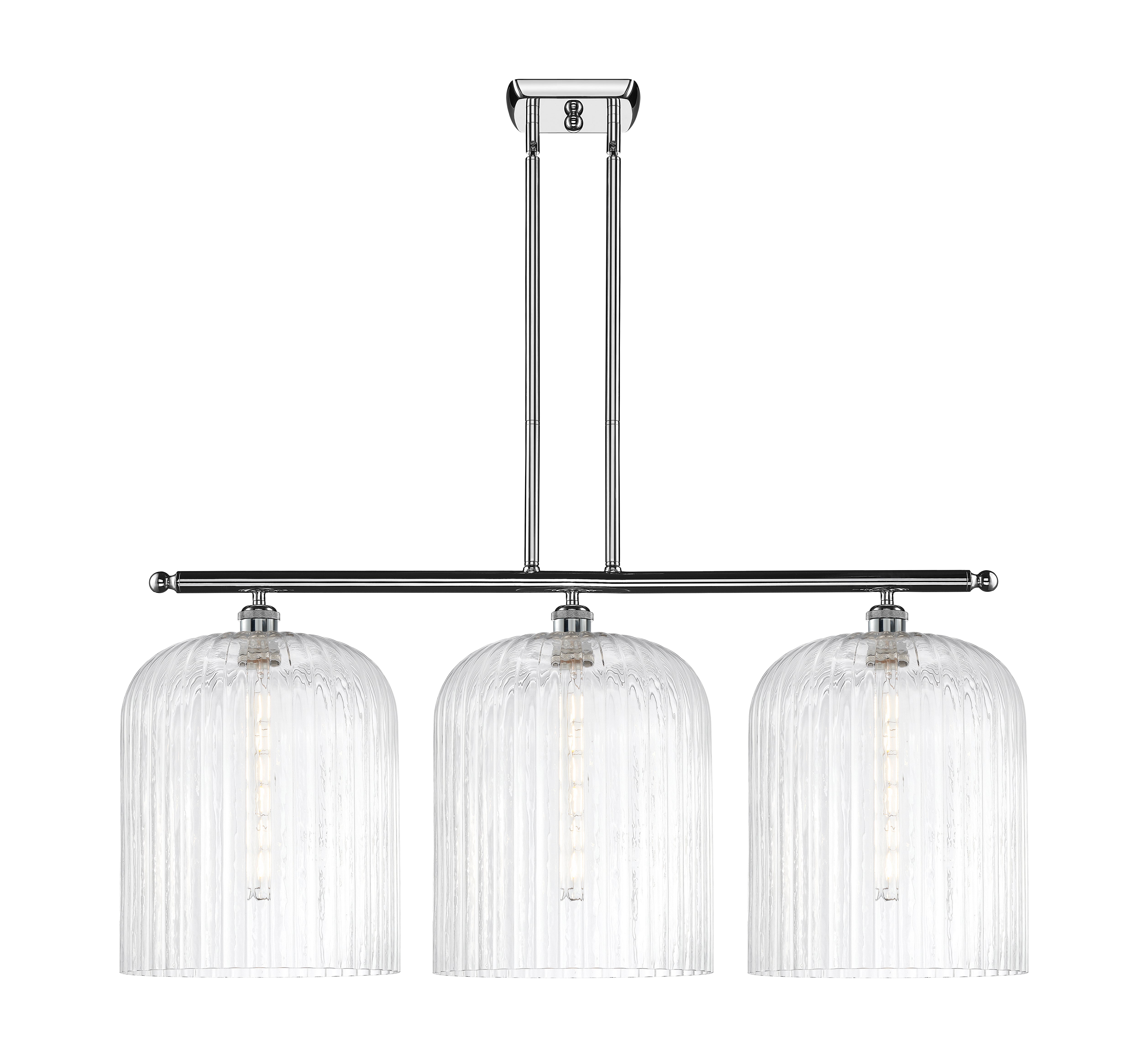 Ballston Island Light Cast Brass Glass Steel