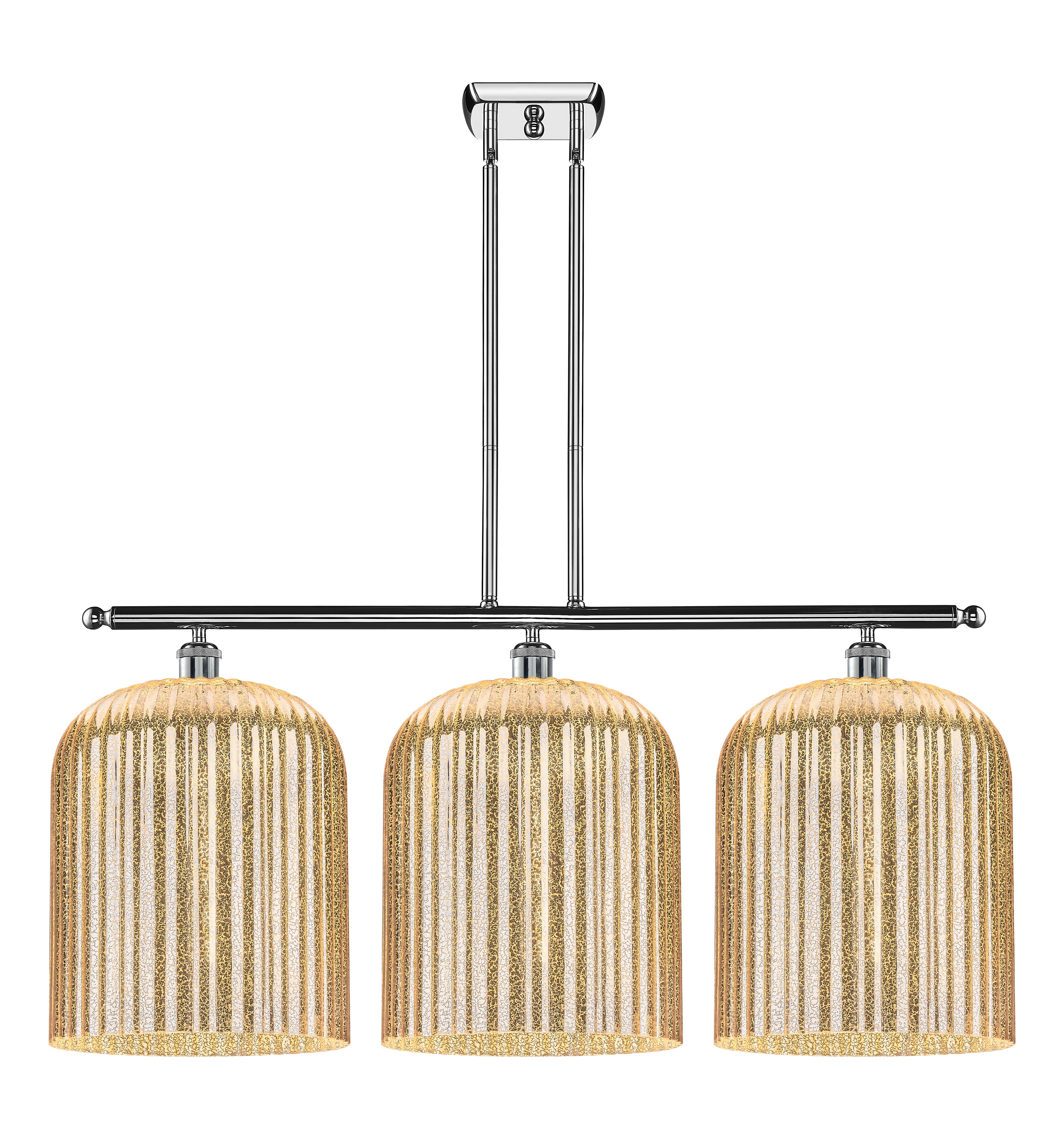 Ballston Island Light Cast Brass Glass Steel