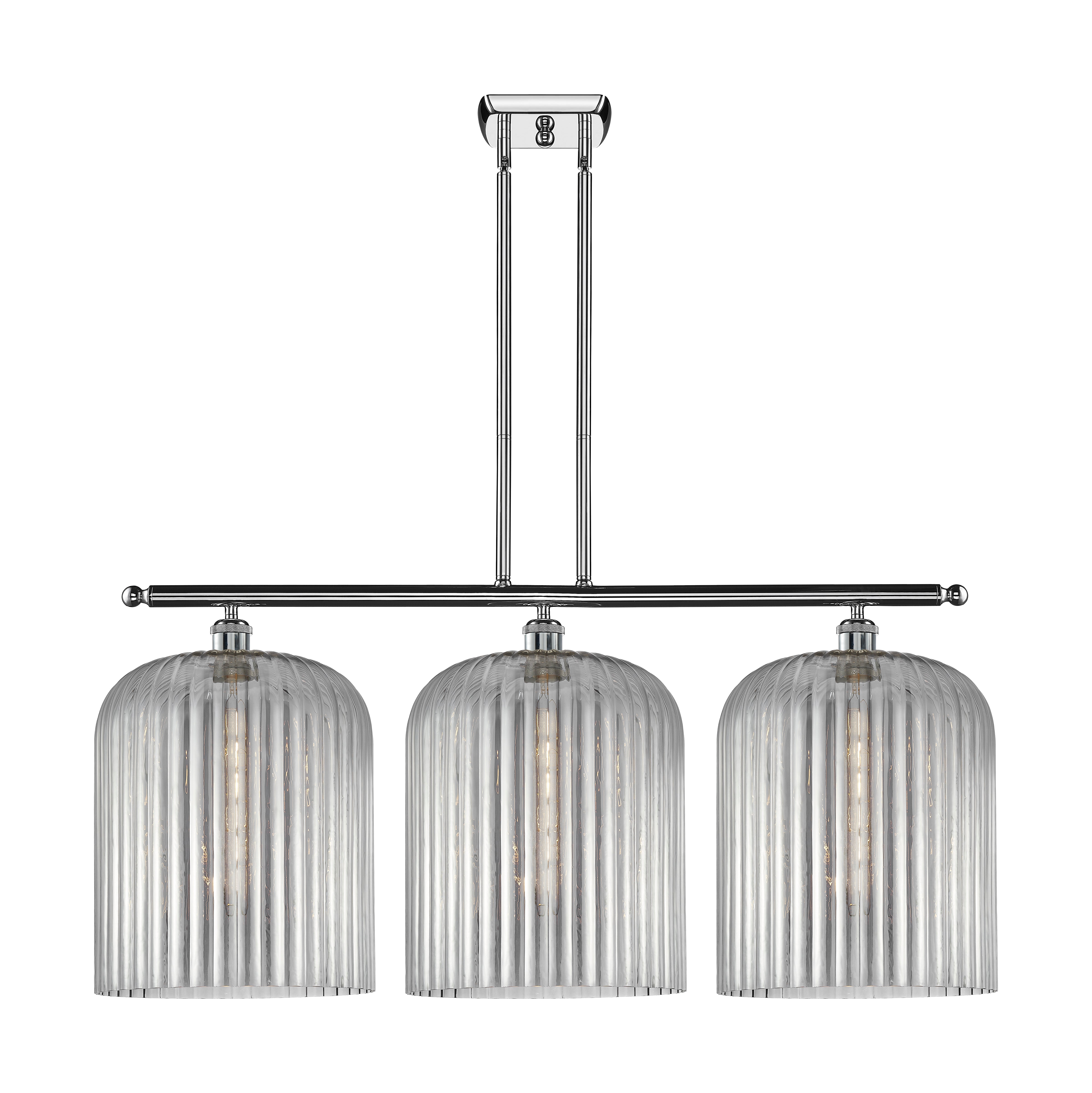 Ballston Island Light Cast Brass Glass Steel