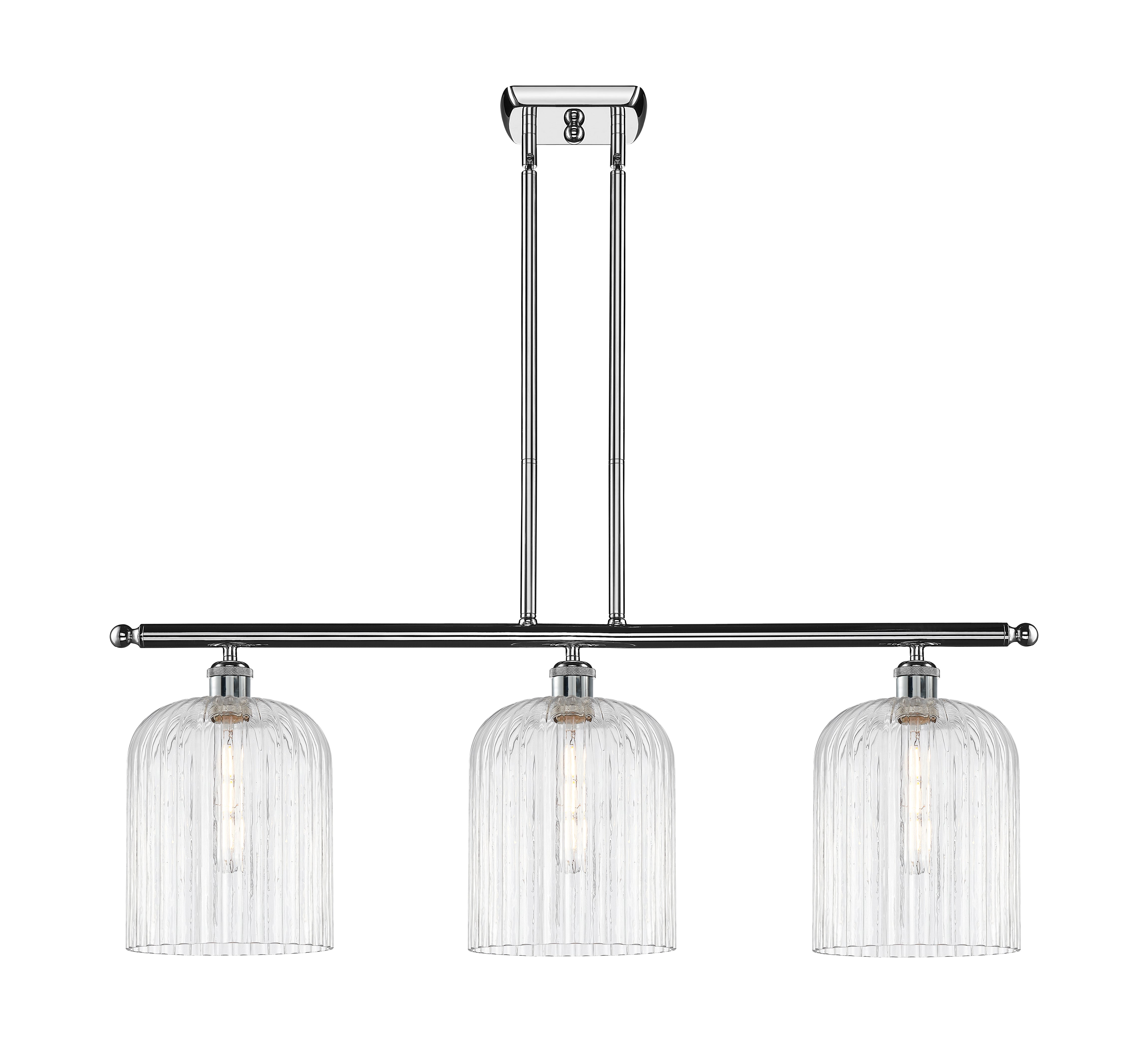 Ballston Island Light Cast Brass Steel Glass