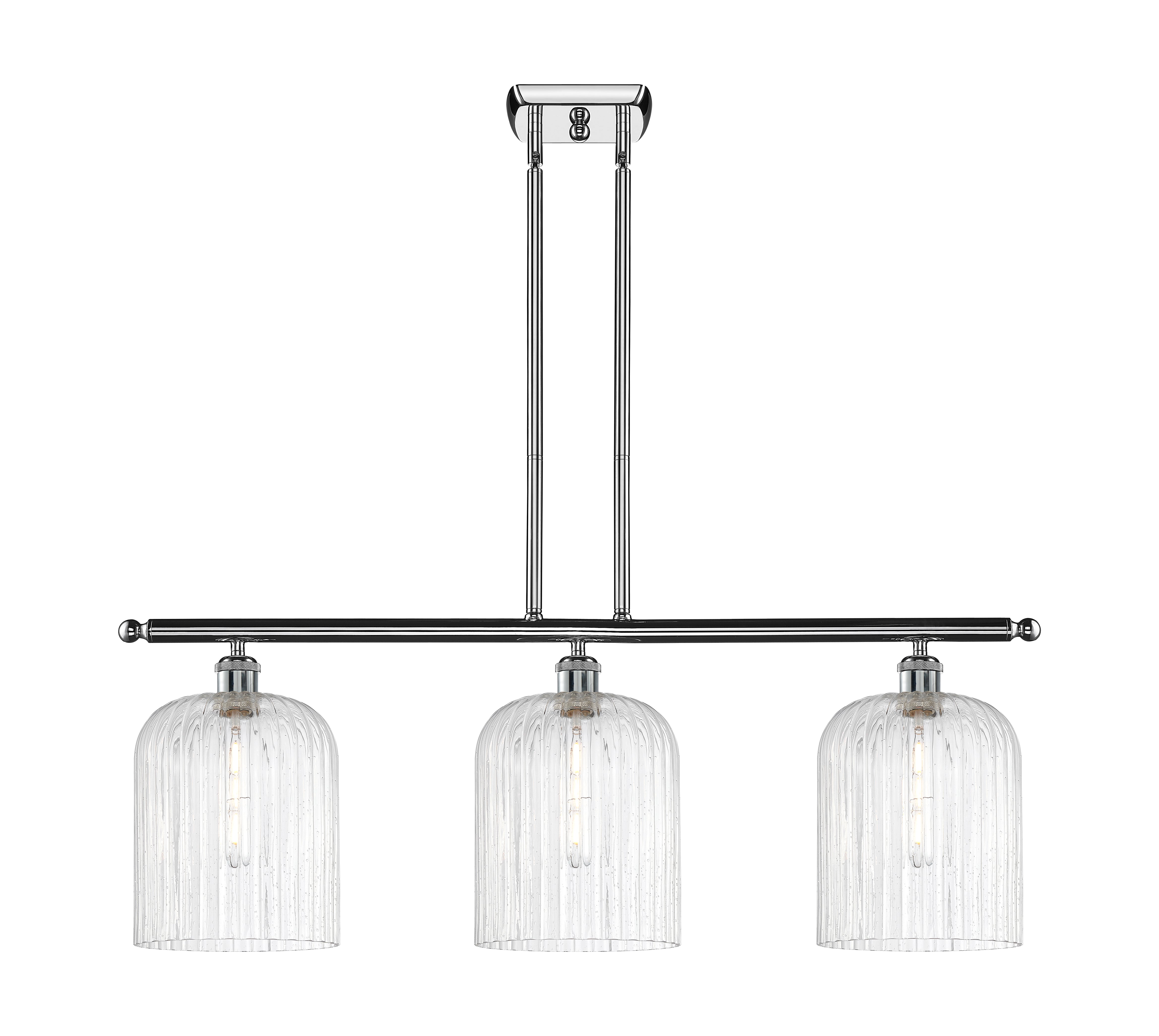 Ballston Island Light Cast Brass Steel Glass