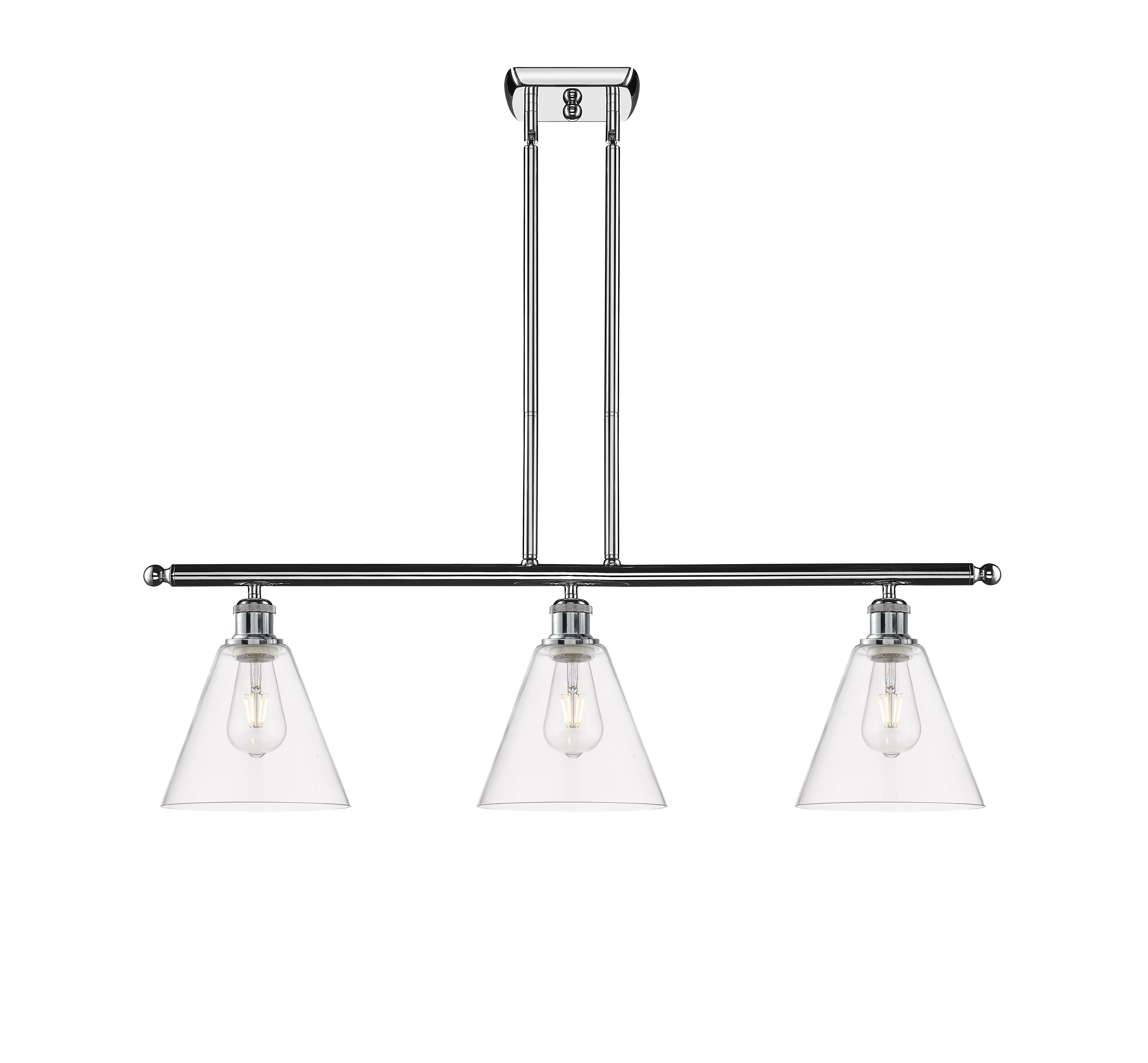 Ballston Island Light Cast Brass Steel Glass