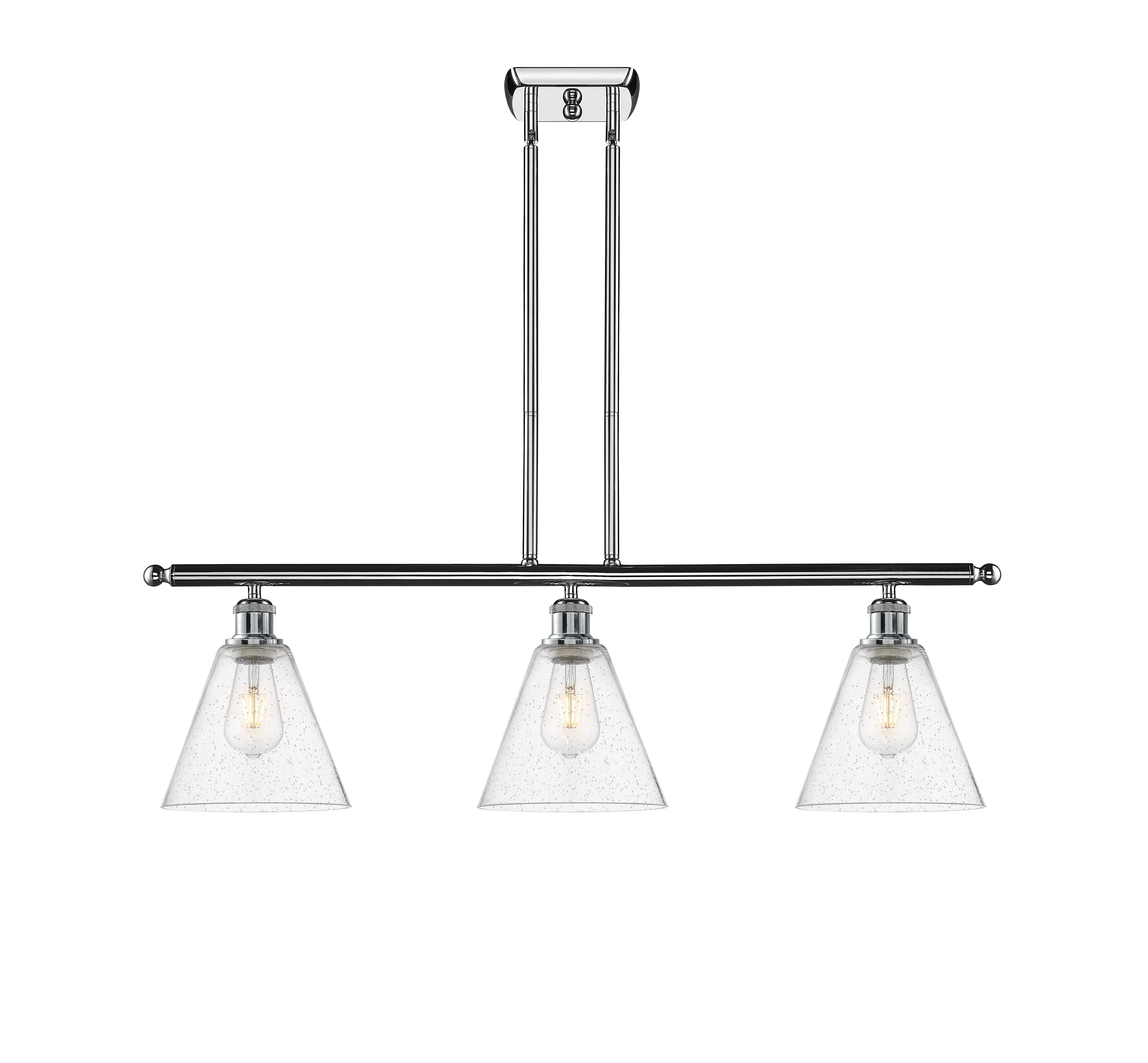Ballston Island Light Cast Brass Steel Glass