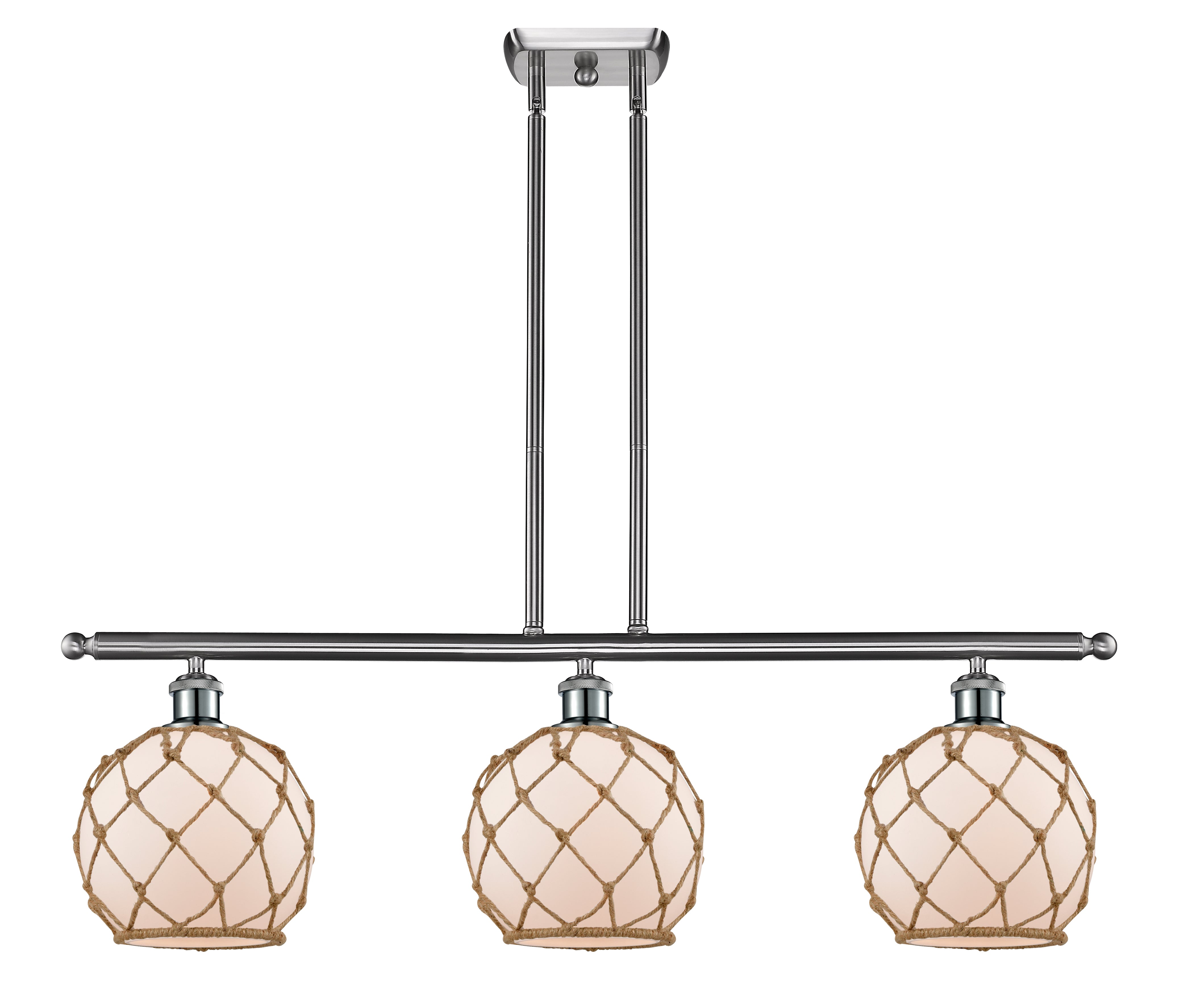 Ballston Island Light Cast Brass Steel Glass