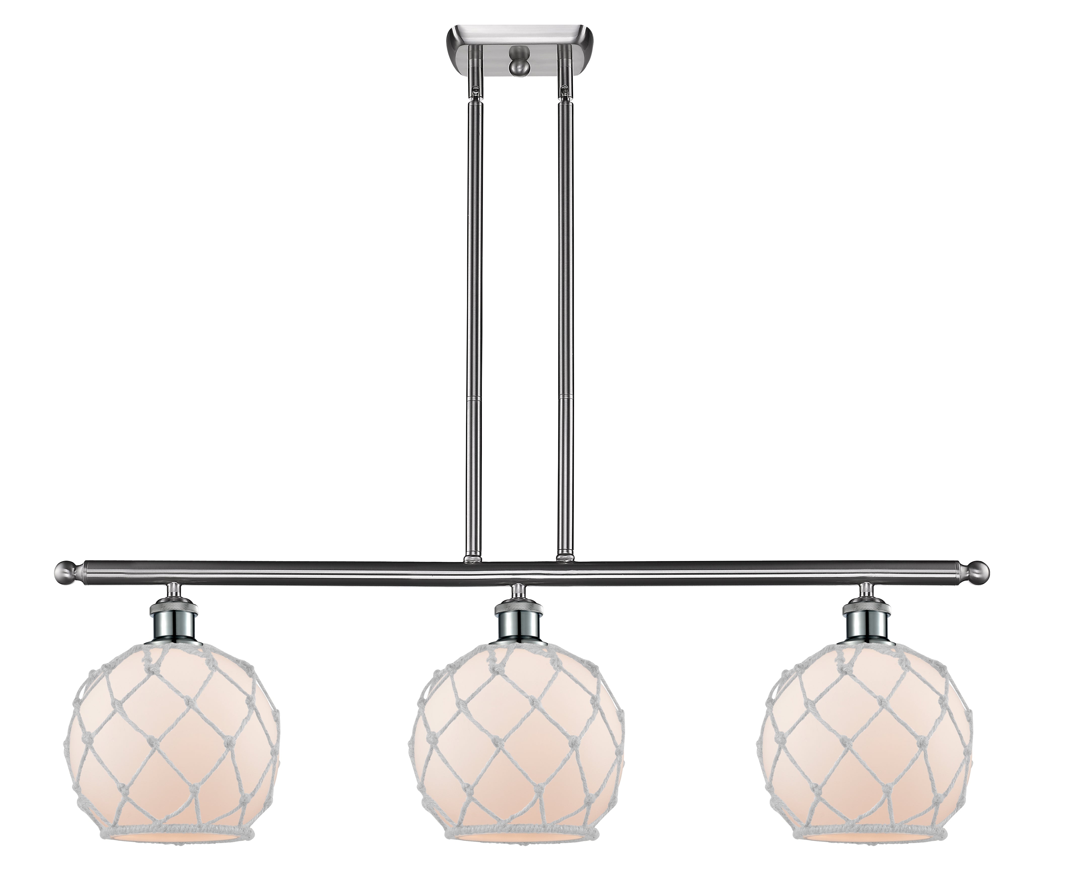Ballston Island Light Cast Brass Steel Glass