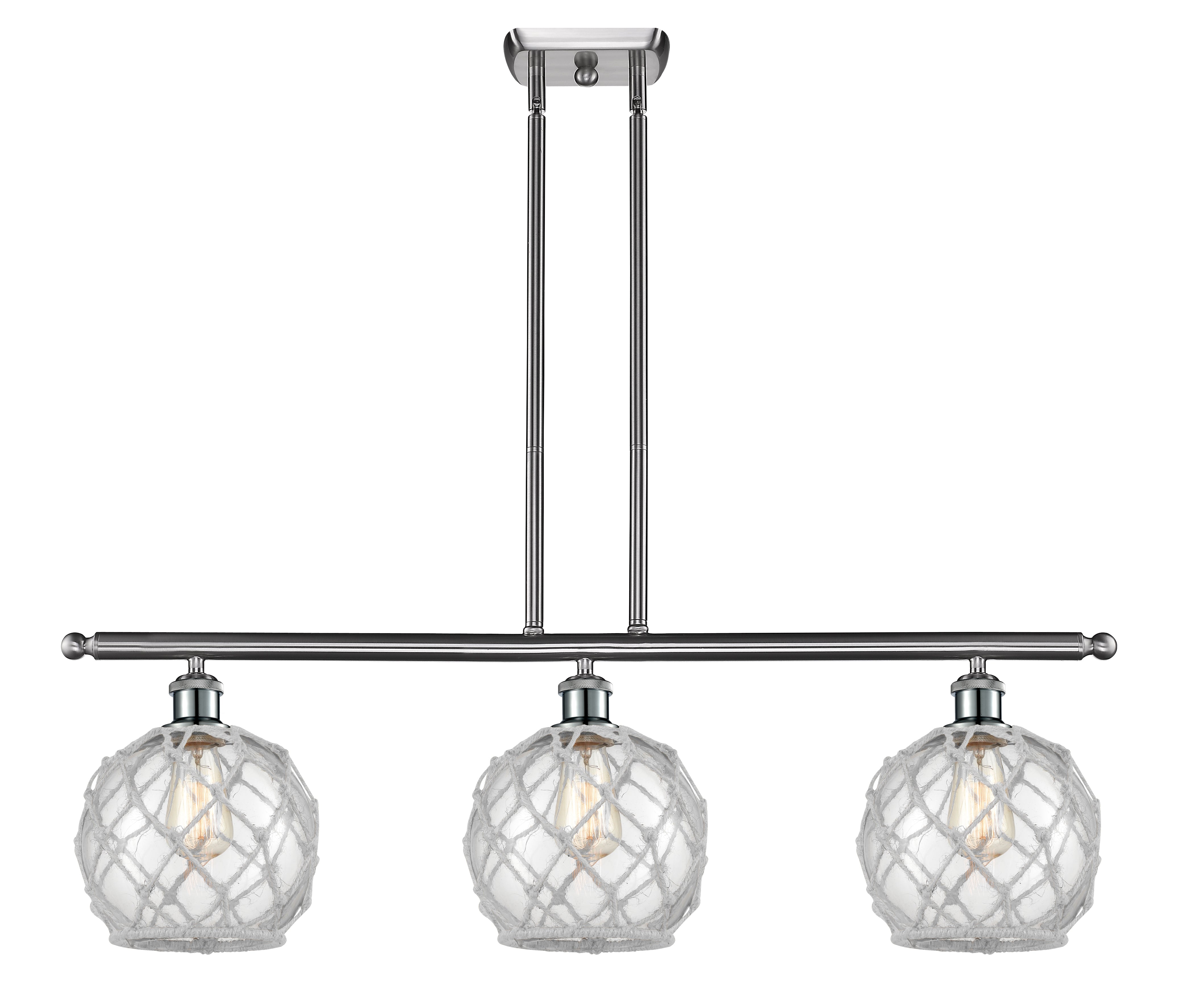 Ballston Island Light Cast Brass Steel Glass