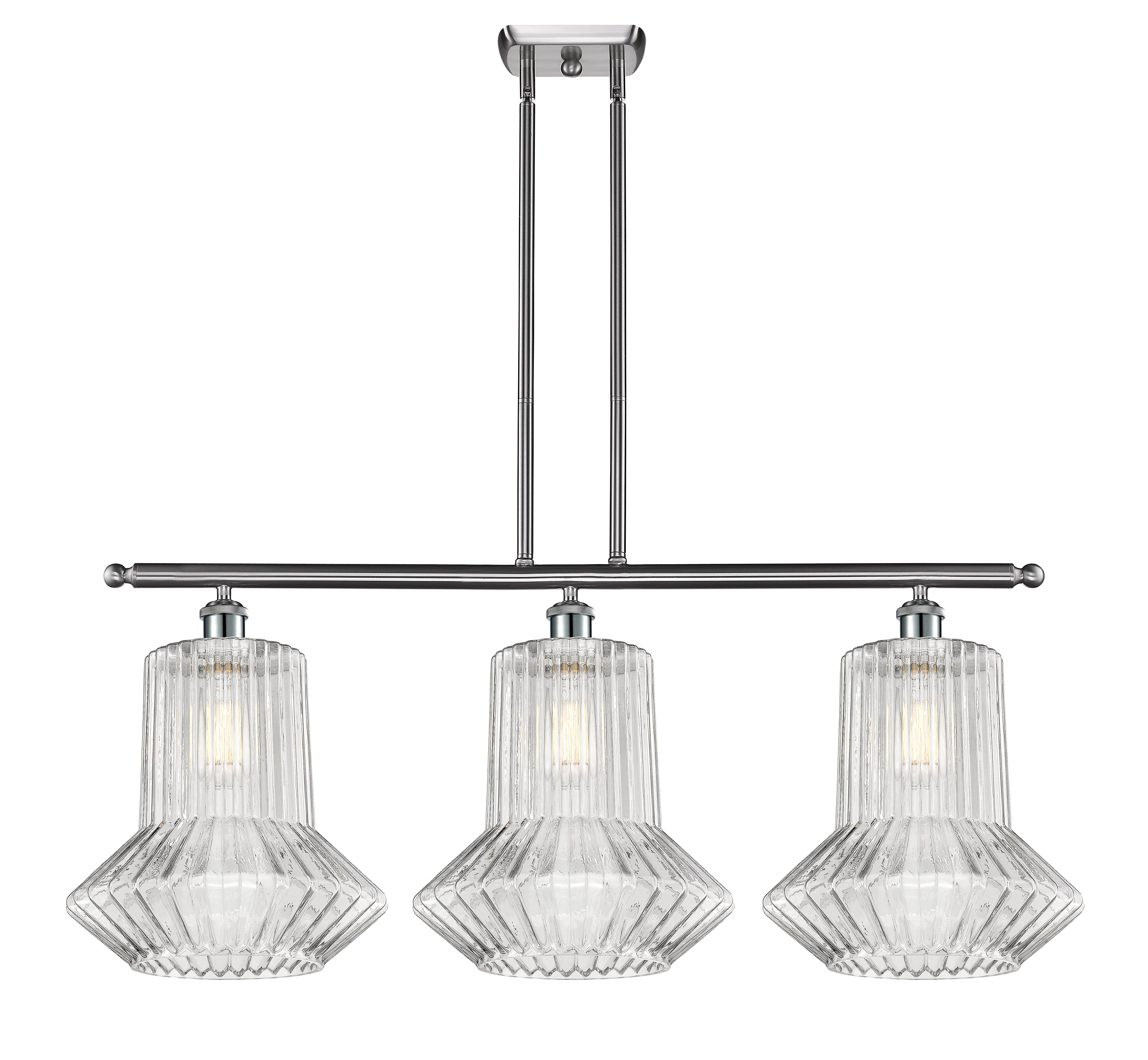 Ballston Island Light Cast Brass Steel Glass