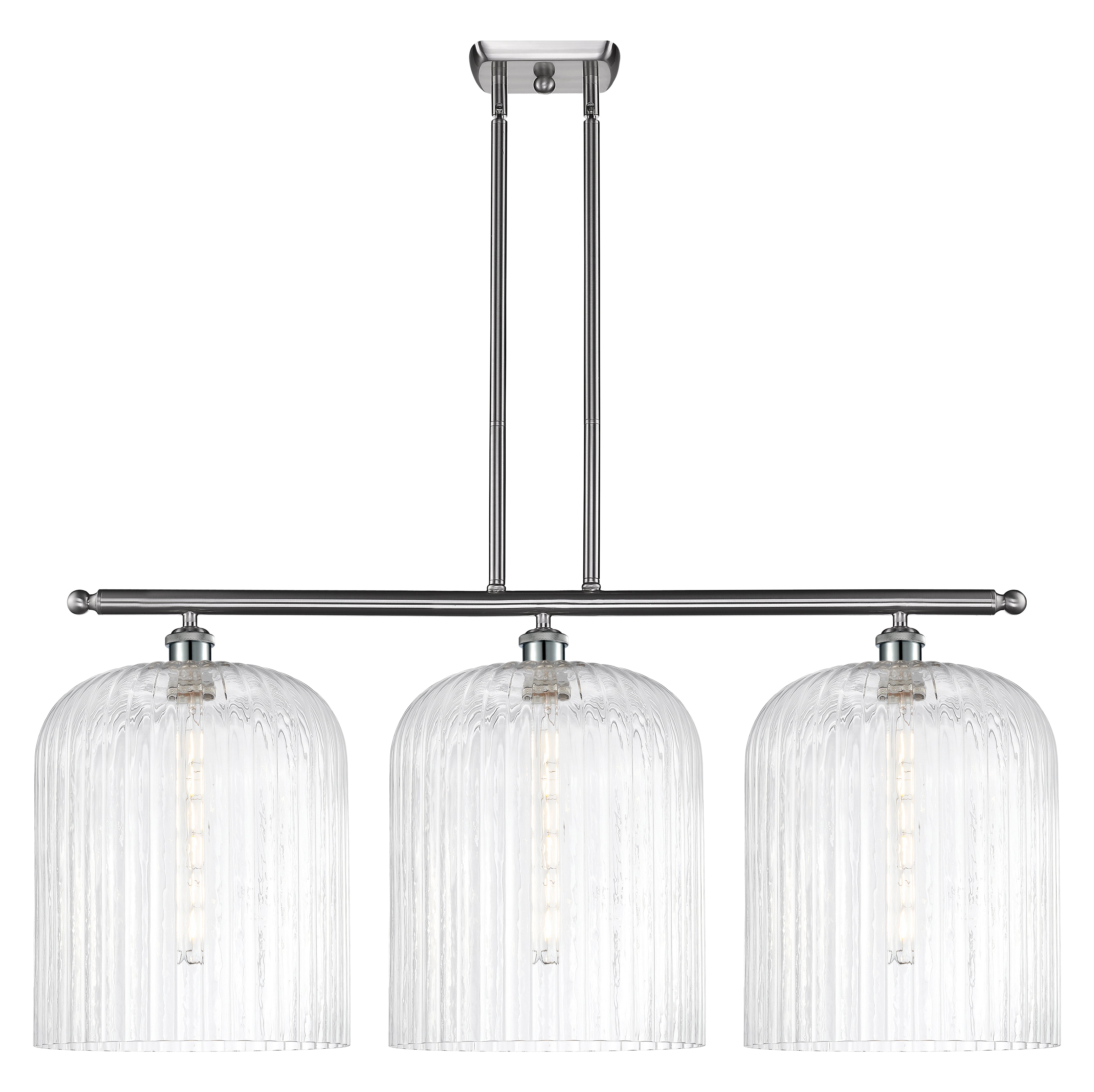 Ballston Island Light Cast Brass Glass Steel