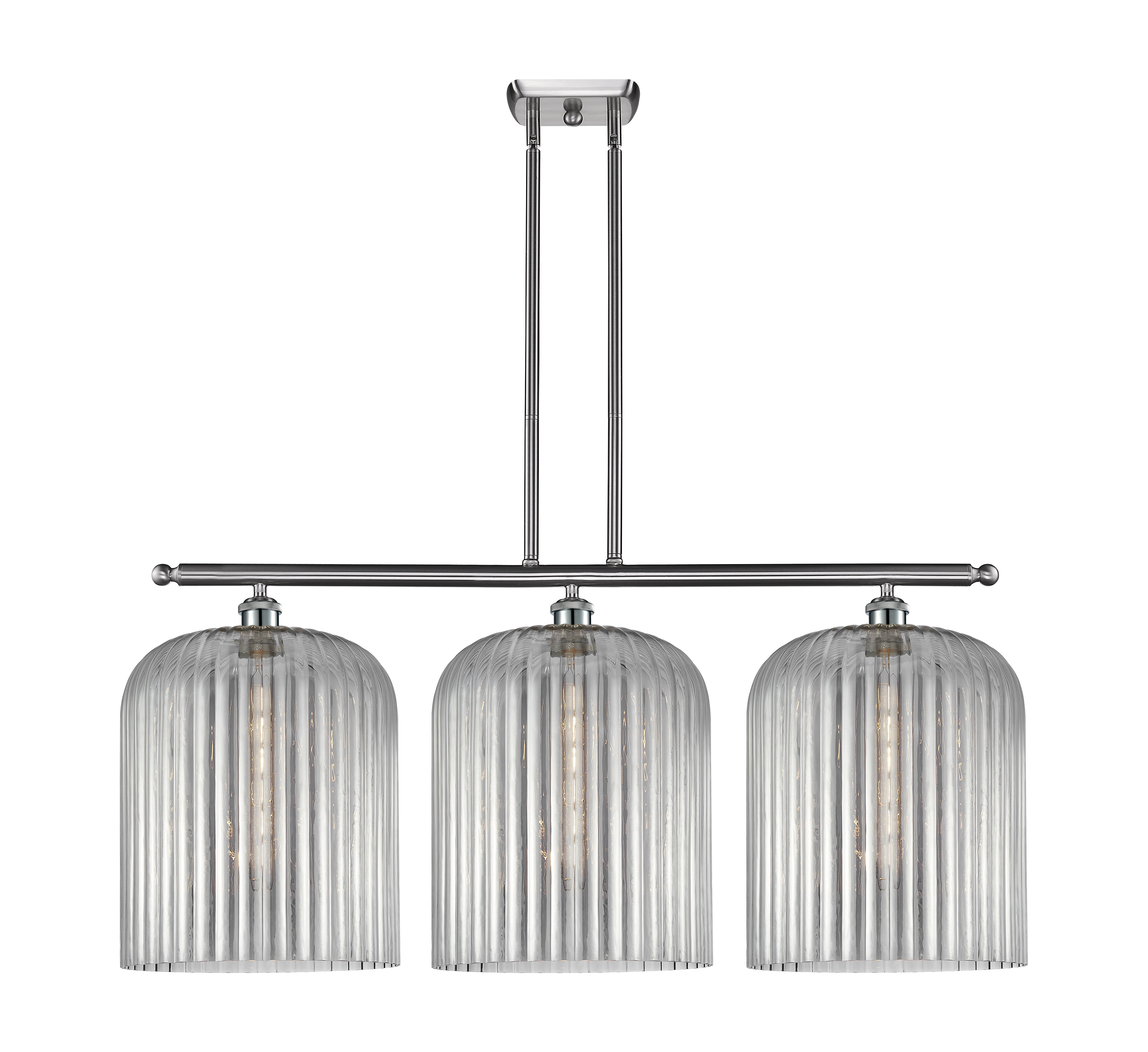 Ballston Island Light Cast Brass Glass Steel