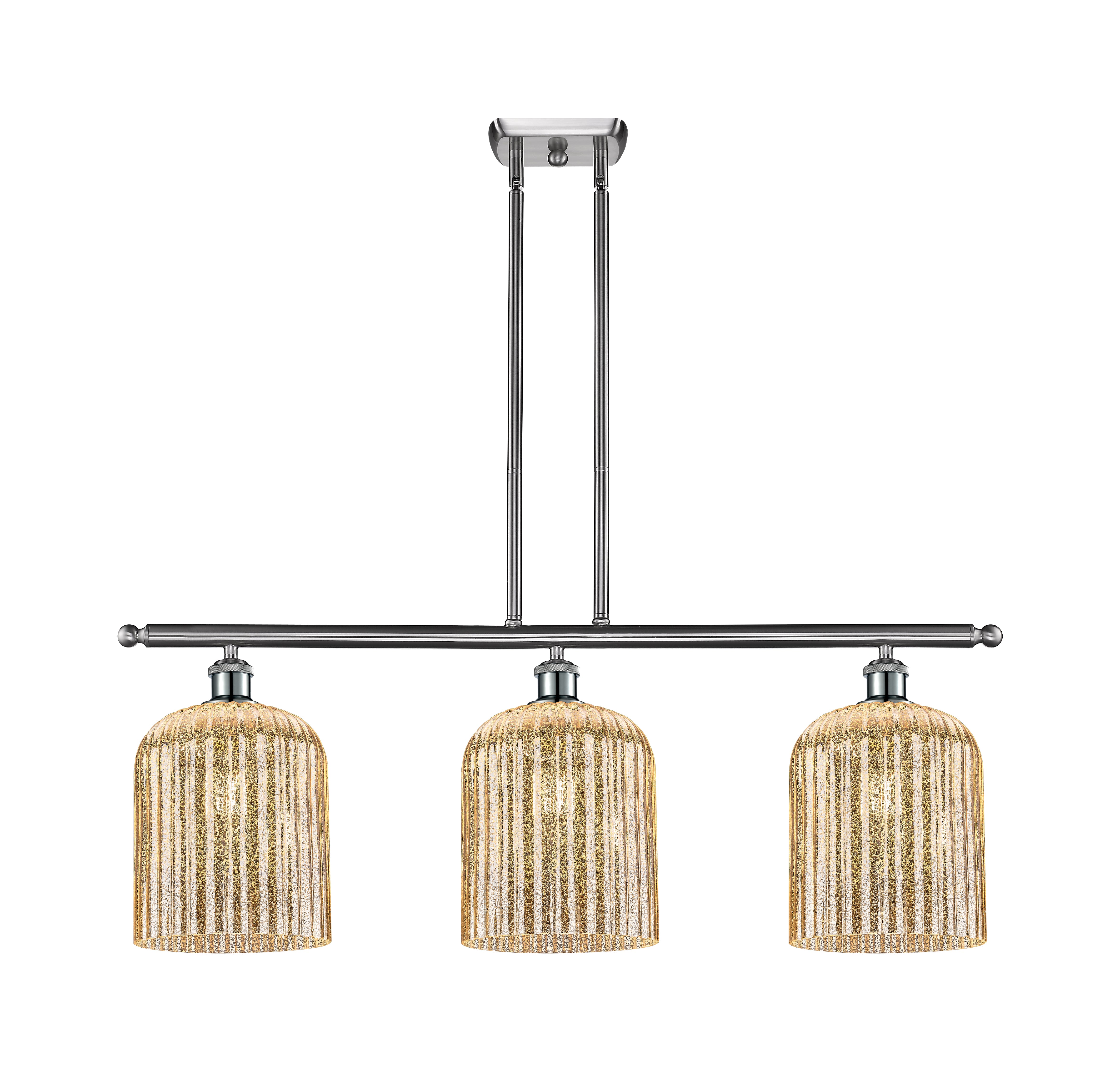 Ballston Island Light Cast Brass Steel Glass
