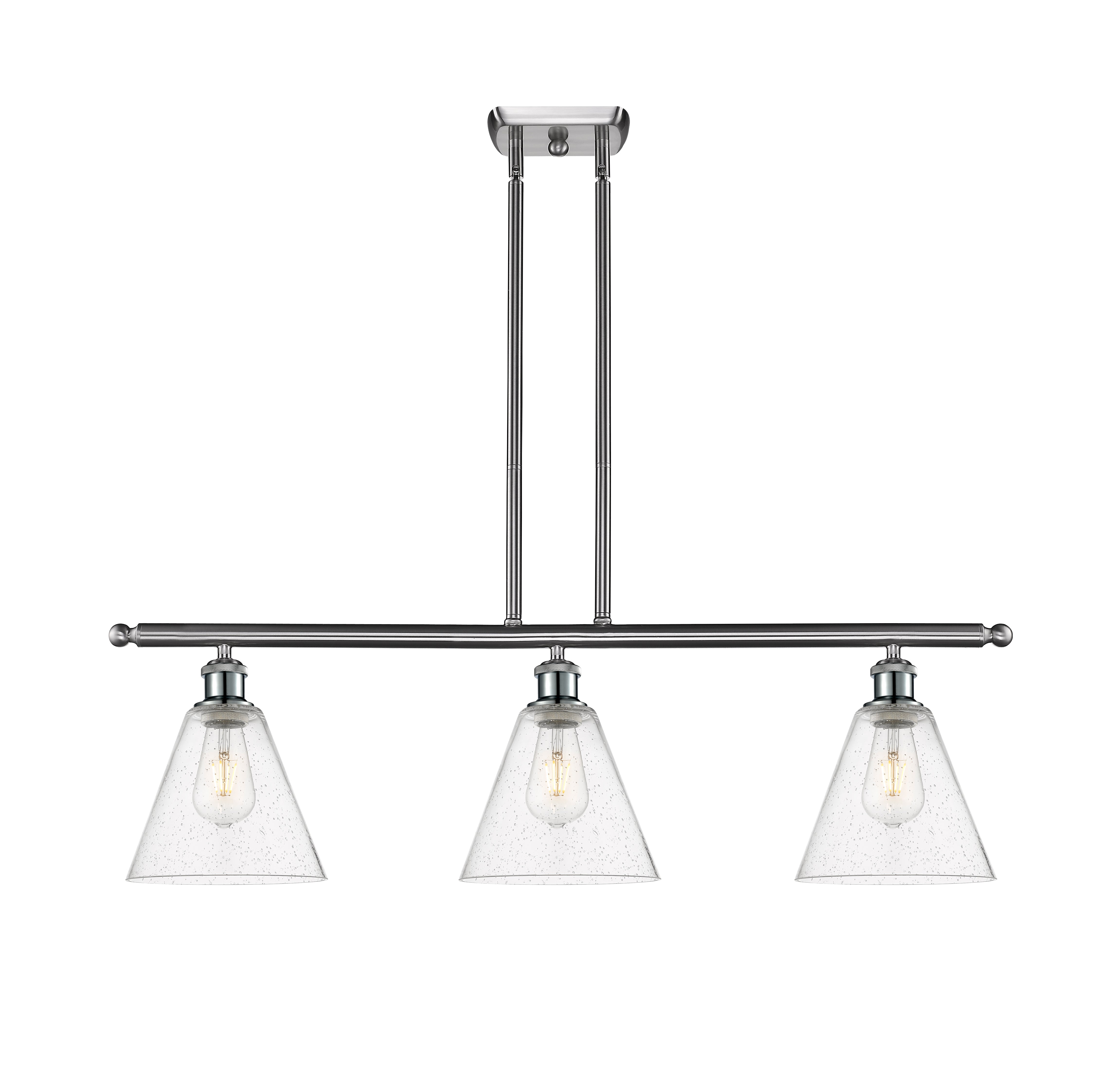 Ballston Island Light Cast Brass Steel Glass