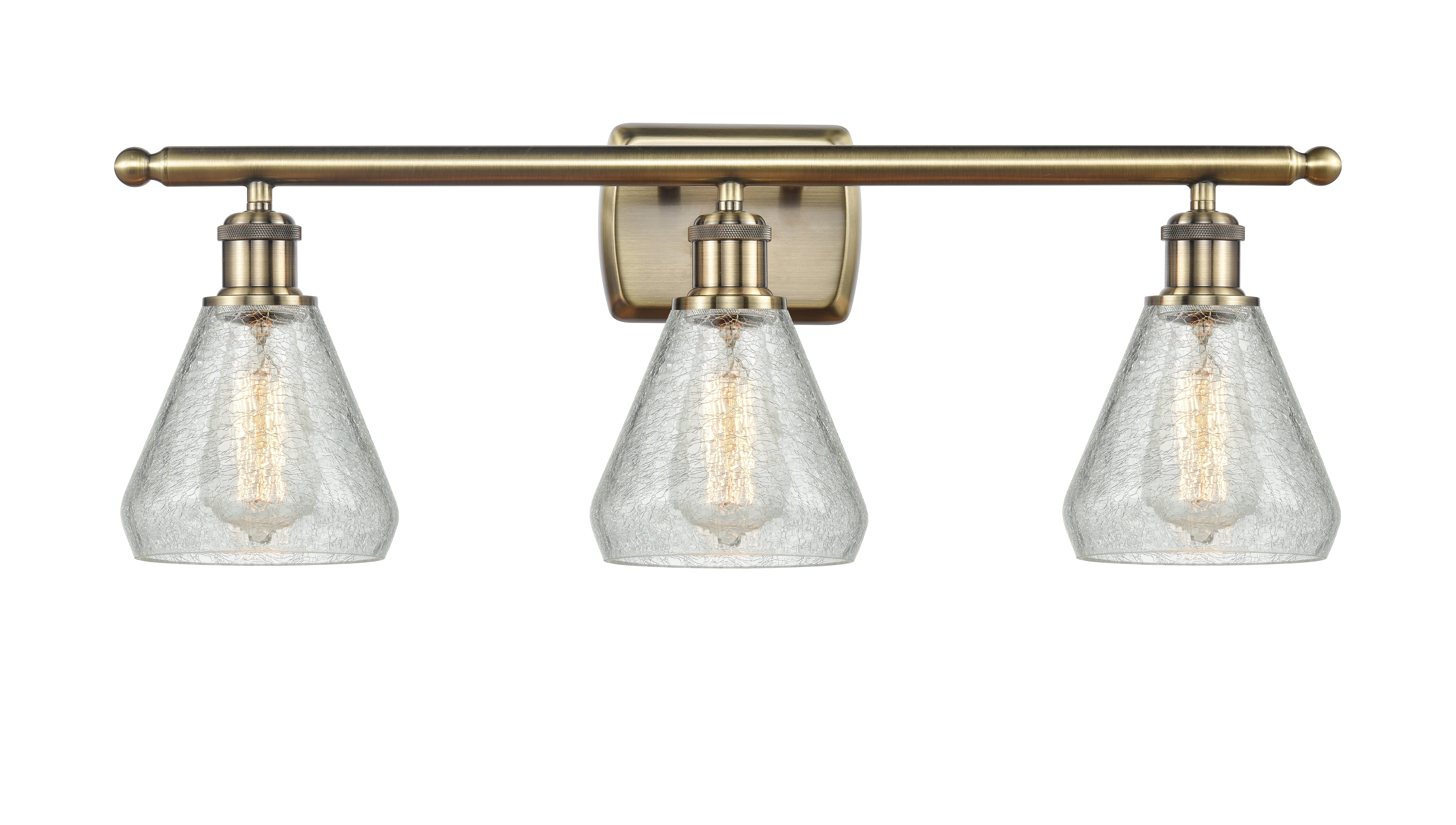 Ballston Bath Vanity Light Cast Brass Glass