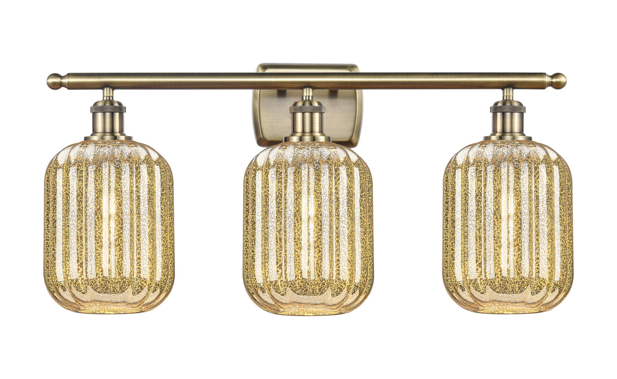 Preston Cylinder 27-Inch 3-Light Bath Vanity Light