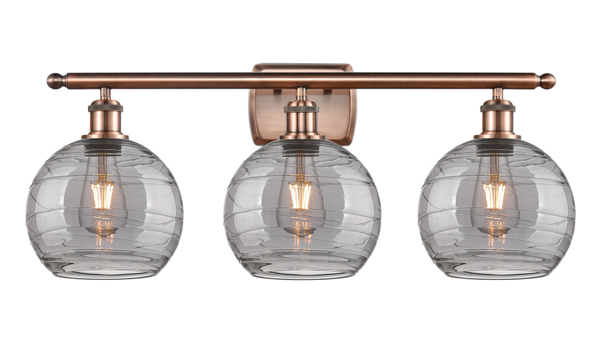 Athens Deco Swirl 28-Inch 3-Light Bath Vanity Light