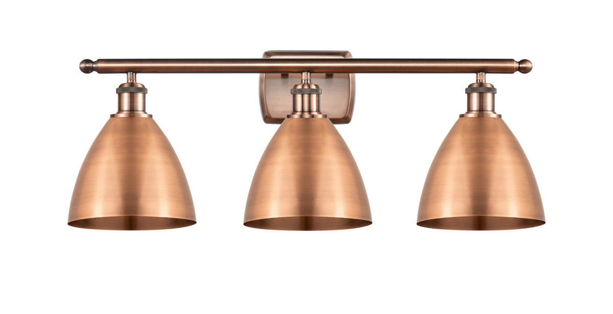 Bristol 28-Inch 3-Light Bath Vanity Light Cone Shade