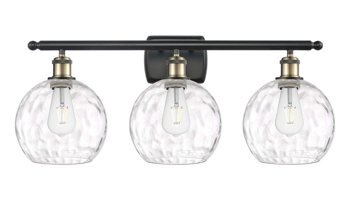 Athens Water Glass 28-Inch 3-Light Bath Vanity Light