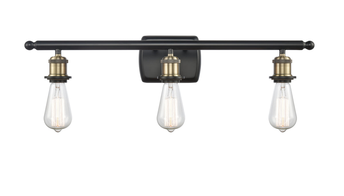 Bare Bulb 26-Inch 3-Light Bath Vanity Light